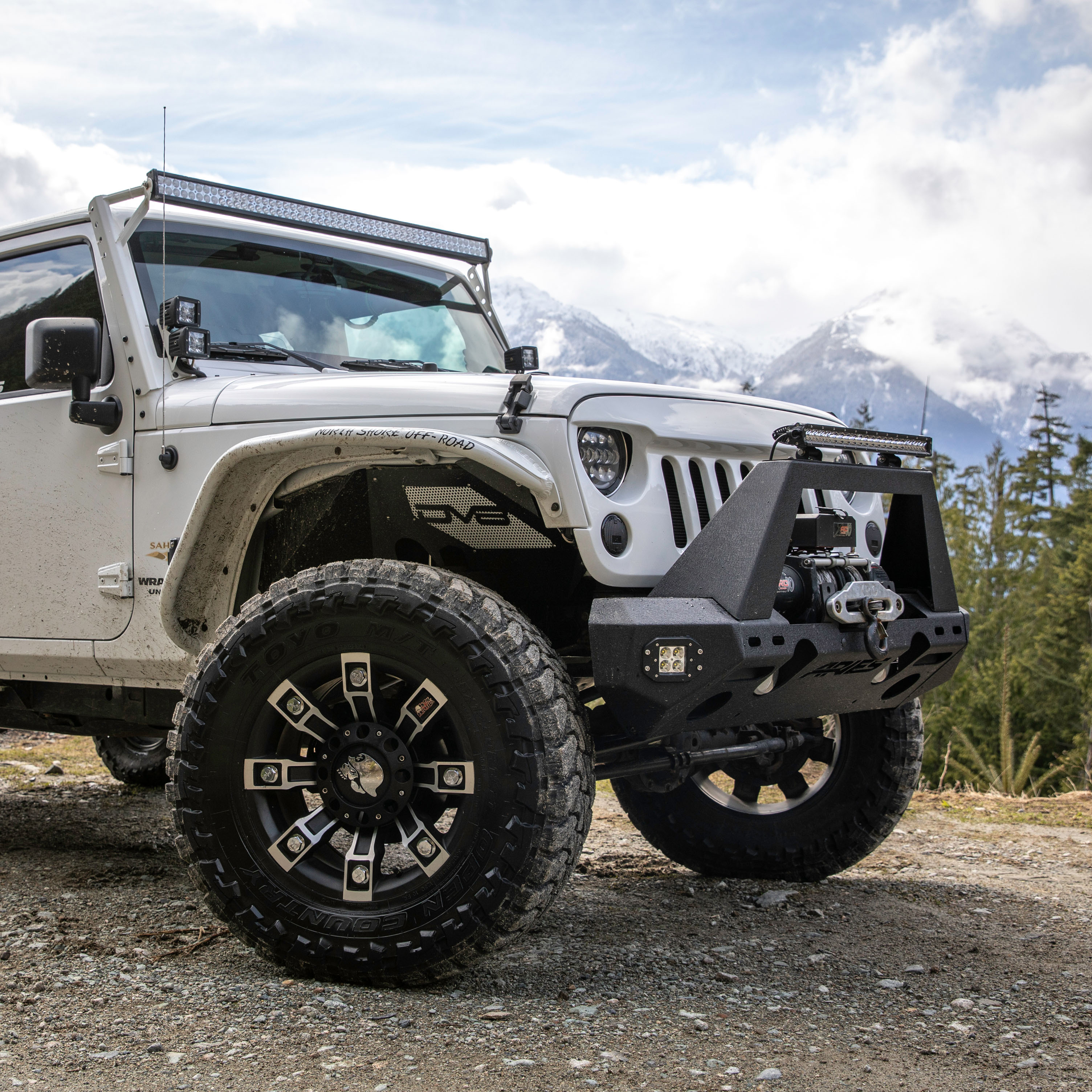 ARIES 2081001 TrailChaser Black Aluminum Front Bumper Center Section Only, Select Jeep Wrangler JK thumbnail 8