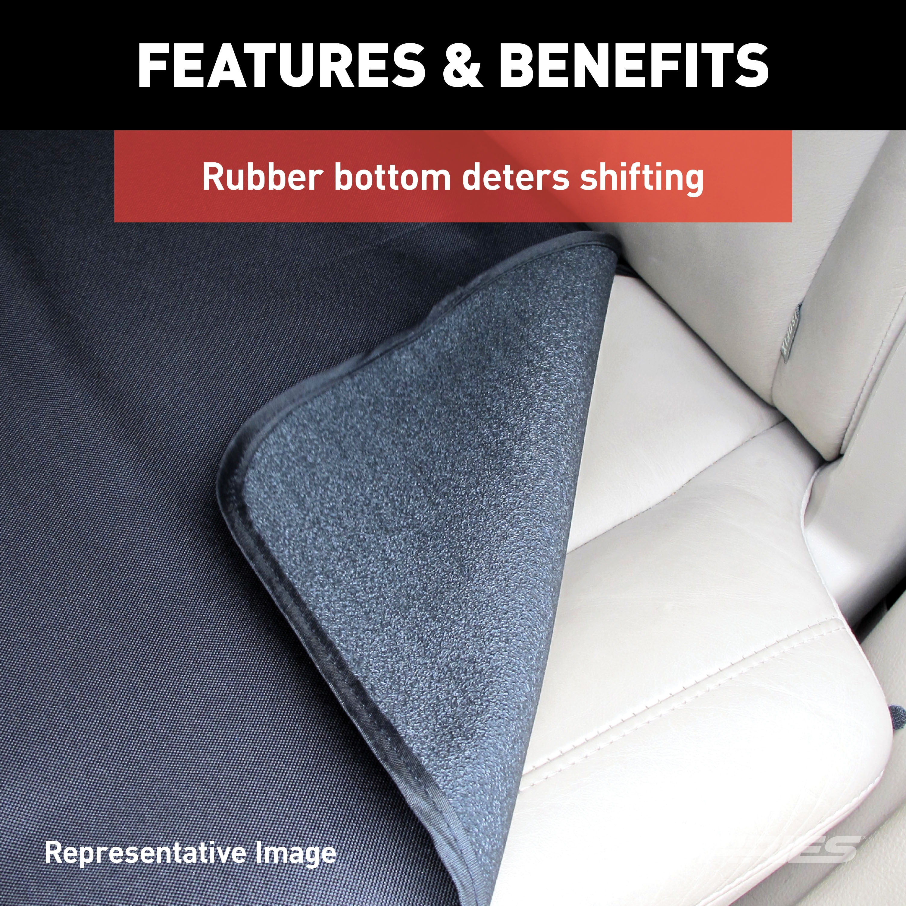 ARIES 3147-01 Seat Defender 58-Inch x 63-Inch Grey Waterproof Universal Extra-Large Bench Truck Seat Cover Protector thumbnail 4