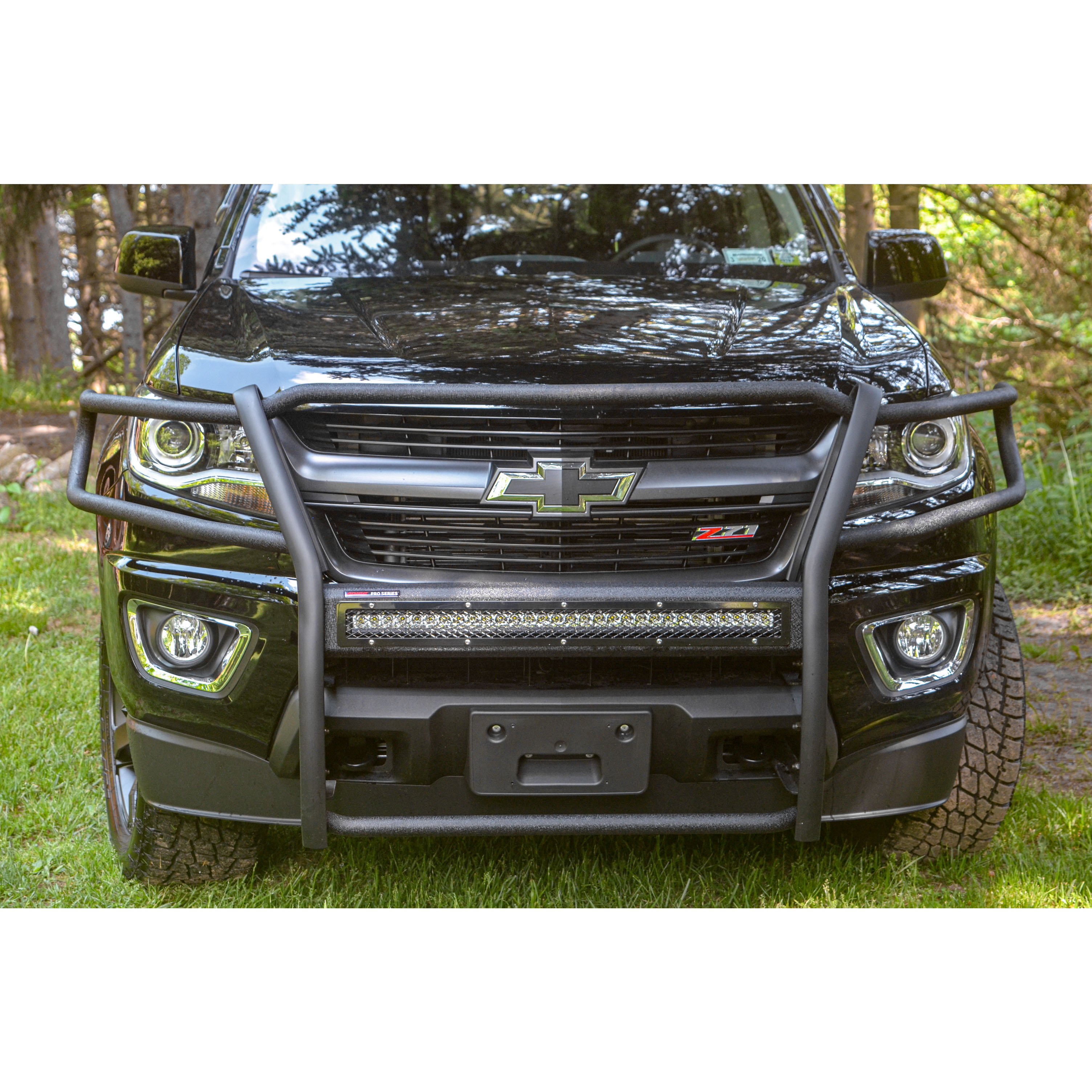 ARIES 2170022 Pro Series Black Steel Grille Guard with Light Bar, Select Chevrolet Colorado, GMC Canyon thumbnail 10