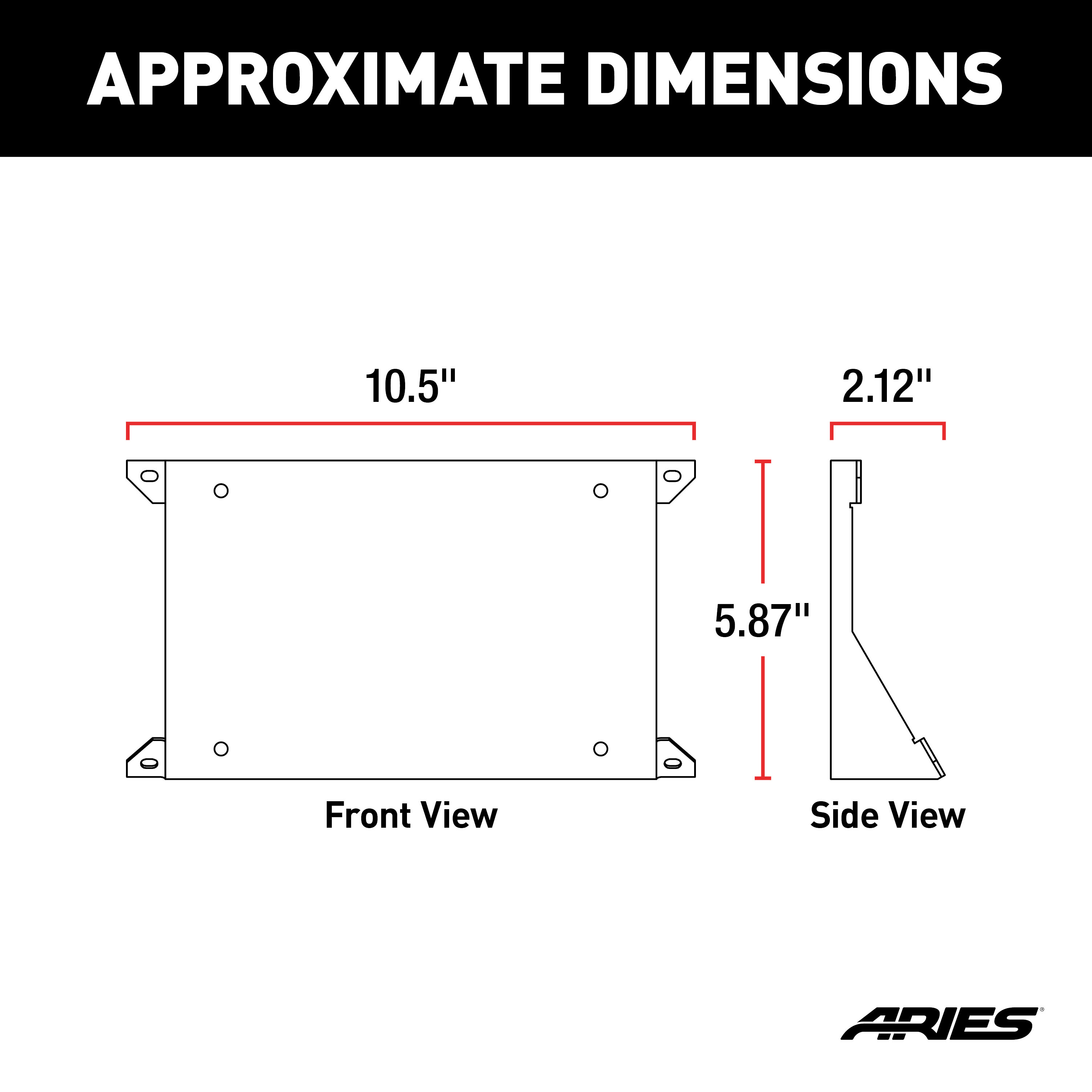 ARIES 2169000 AdvantEDGE Bull Bar License Plate Bracket thumbnail 6
