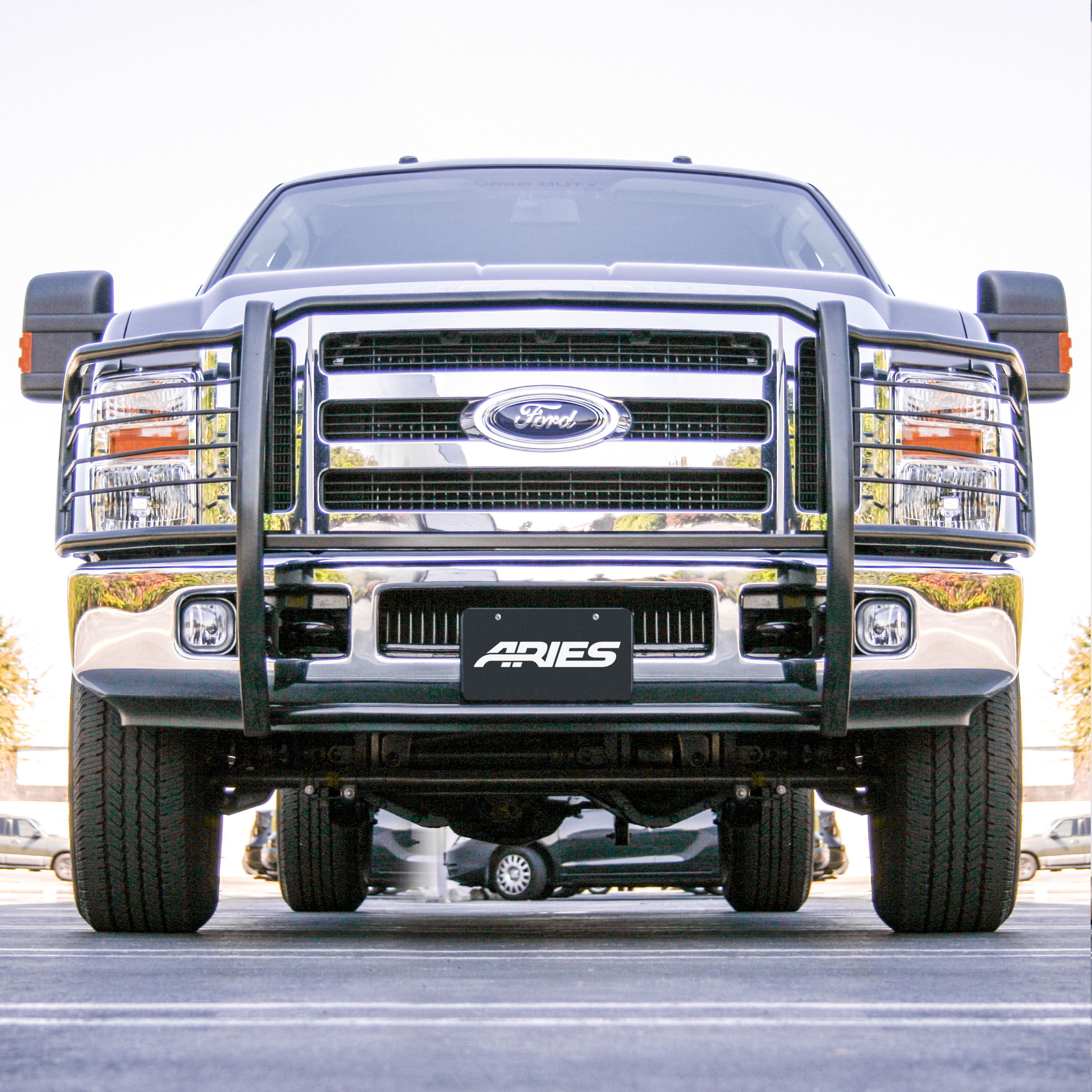 ARIES 3061 1-1/2-Inch Black Steel Grille Guard, No-Drill, Select Ford F-250, F-350, F-450, F-550 Super Duty thumbnail 9