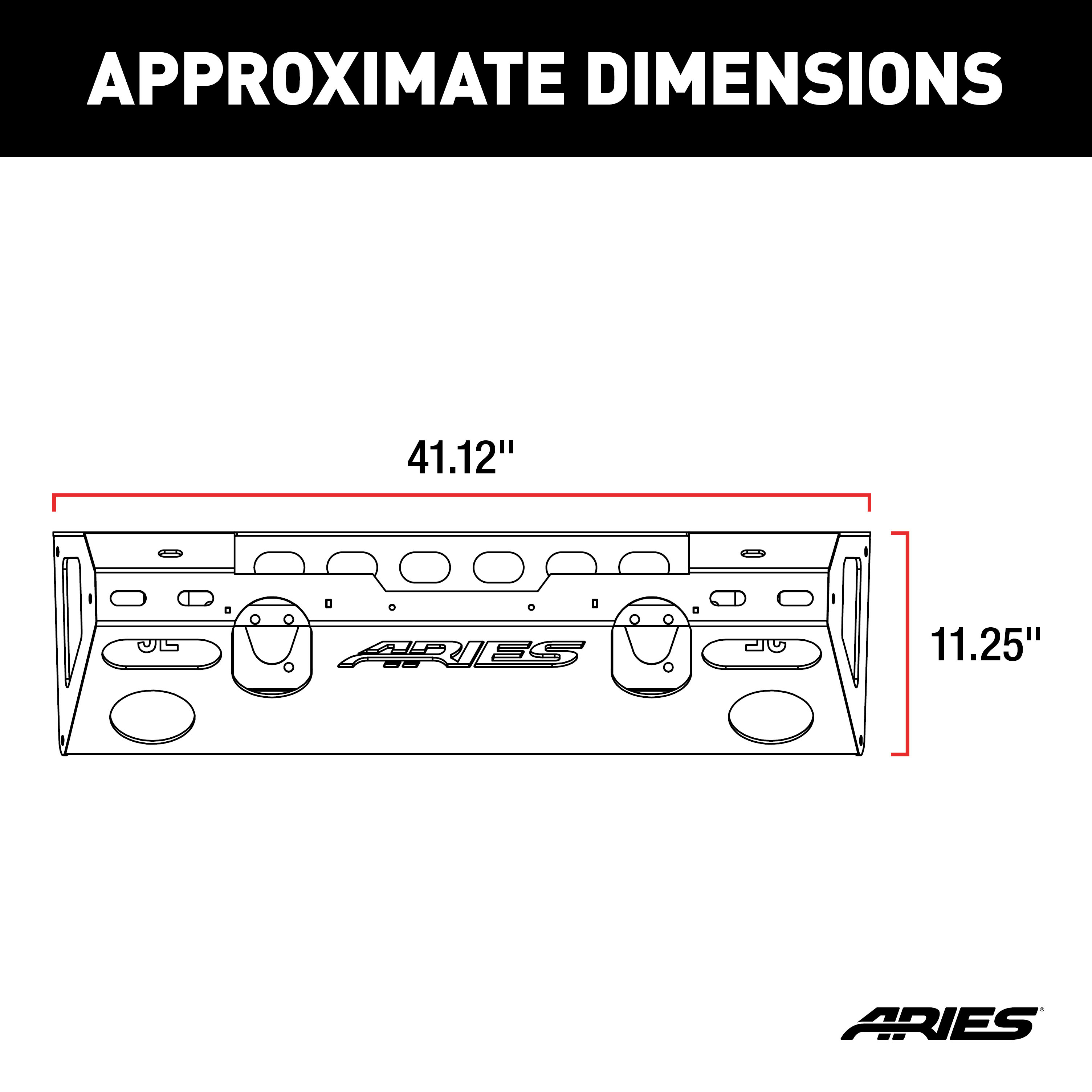 ARIES 2081003 TrailChaser Black Steel Front Bumper Center Section Only, Select Jeep Wrangler JL, Gladiator thumbnail 2