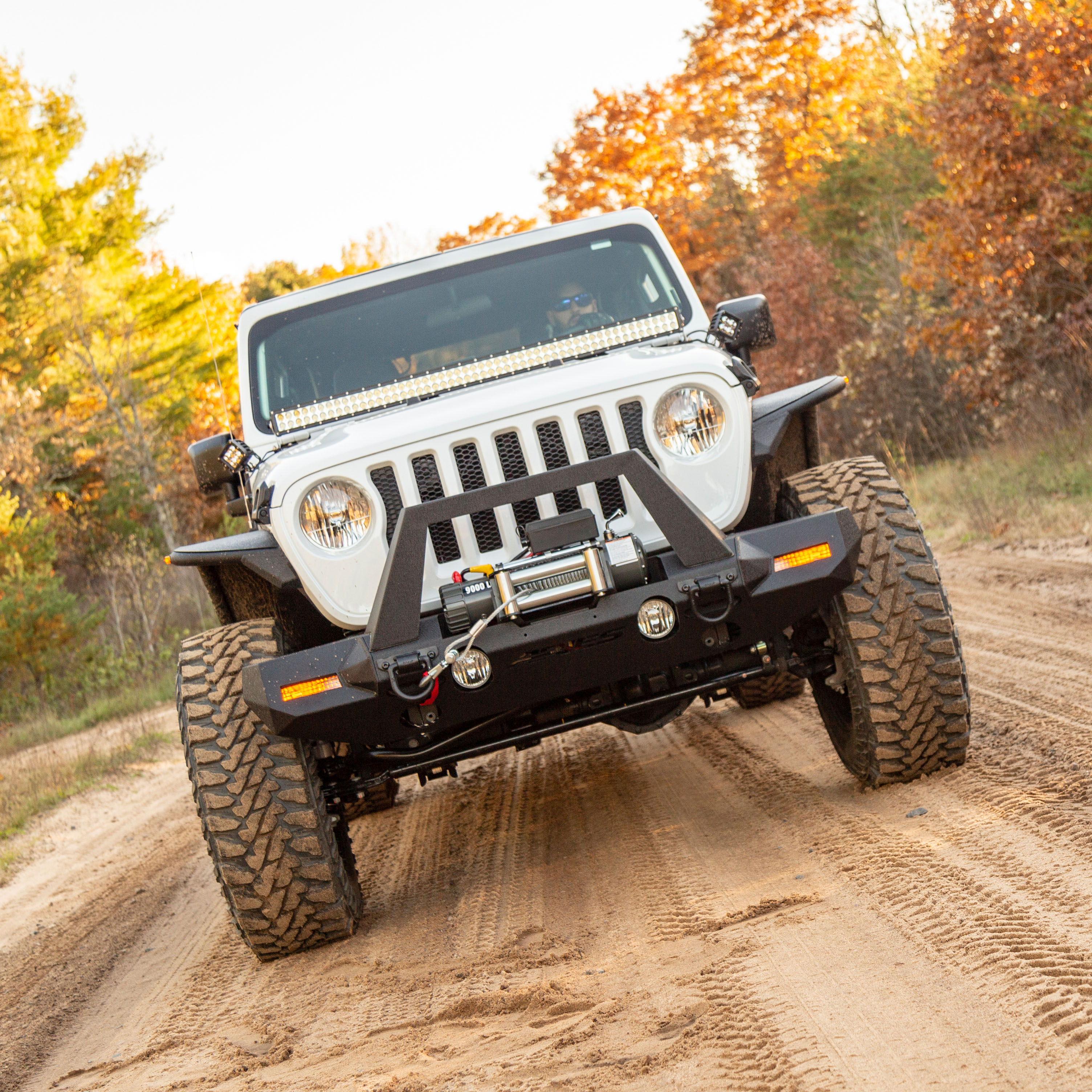 ARIES 2081003 TrailChaser Black Steel Front Bumper Center Section Only, Select Jeep Wrangler JL, Gladiator thumbnail 7