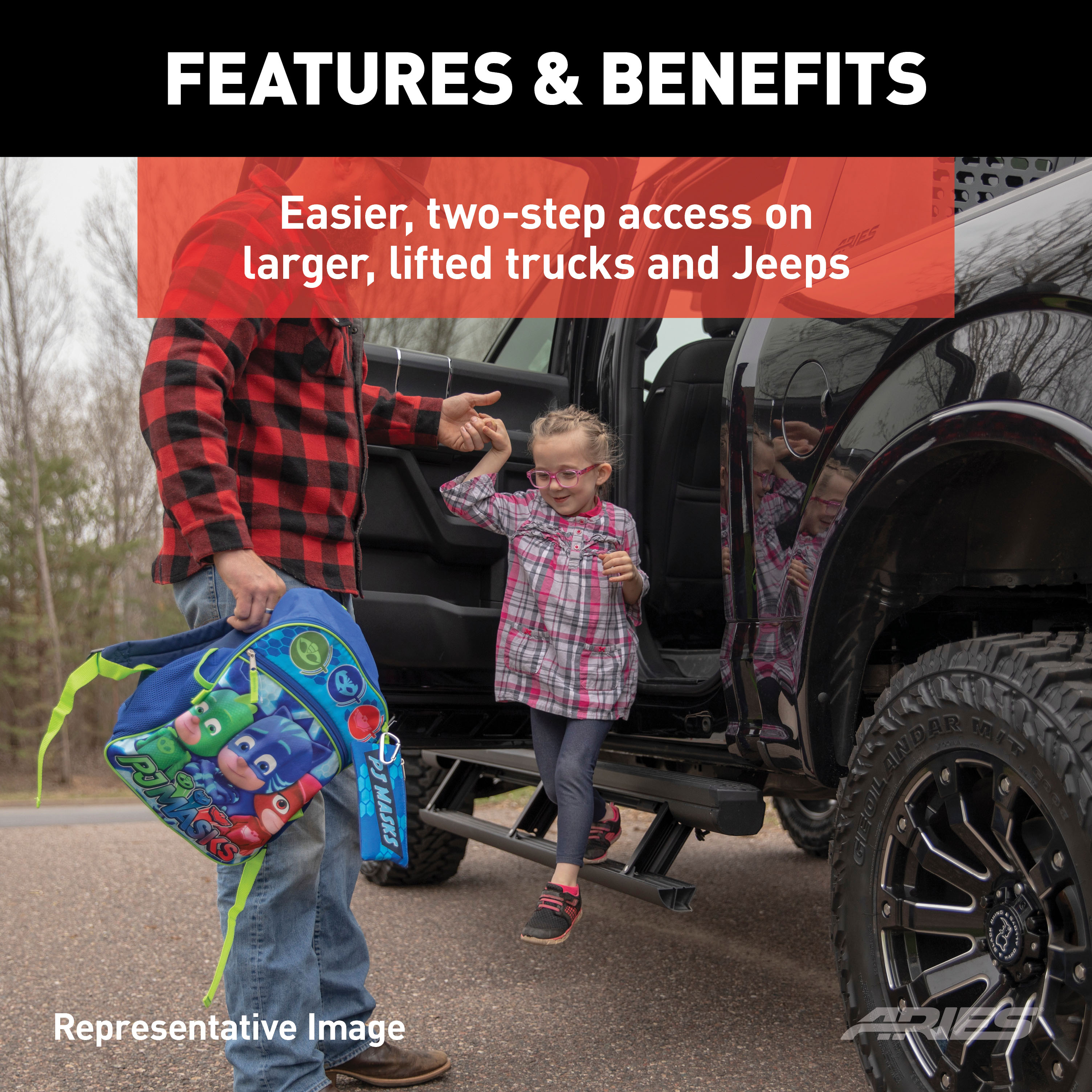 ARIES 3048351 ActionTrac 87.6-Inch Retractable Powered Running Boards, Fits Select Toyota Tundra Extended Crew Cab thumbnail 9