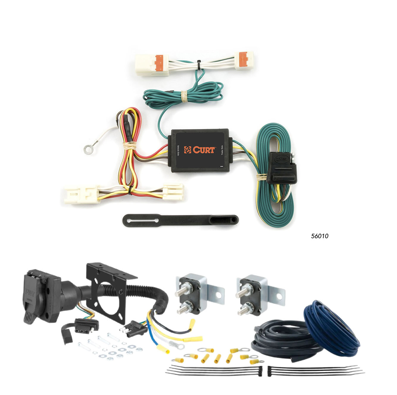 07 - 13 JEEP Grand Cherokee Excluding SRT, SRT8 or Trackhawk CURT Trailer Brake Controller 7-Way Upgrade Kit  7WK1554 thumbnail 0