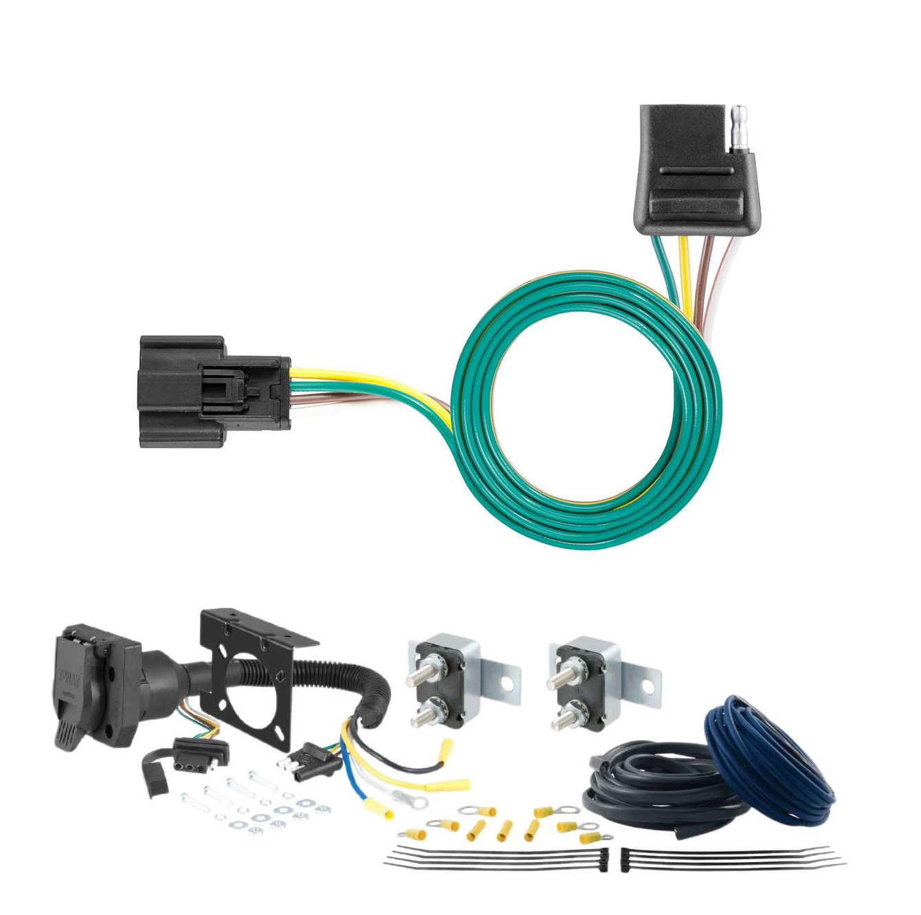 14 - 21 JEEP Grand Cherokee Excluding TrailHawk CURT Trailer Brake Controller 7-Way Upgrade Kit  7WK1553 thumbnail 0