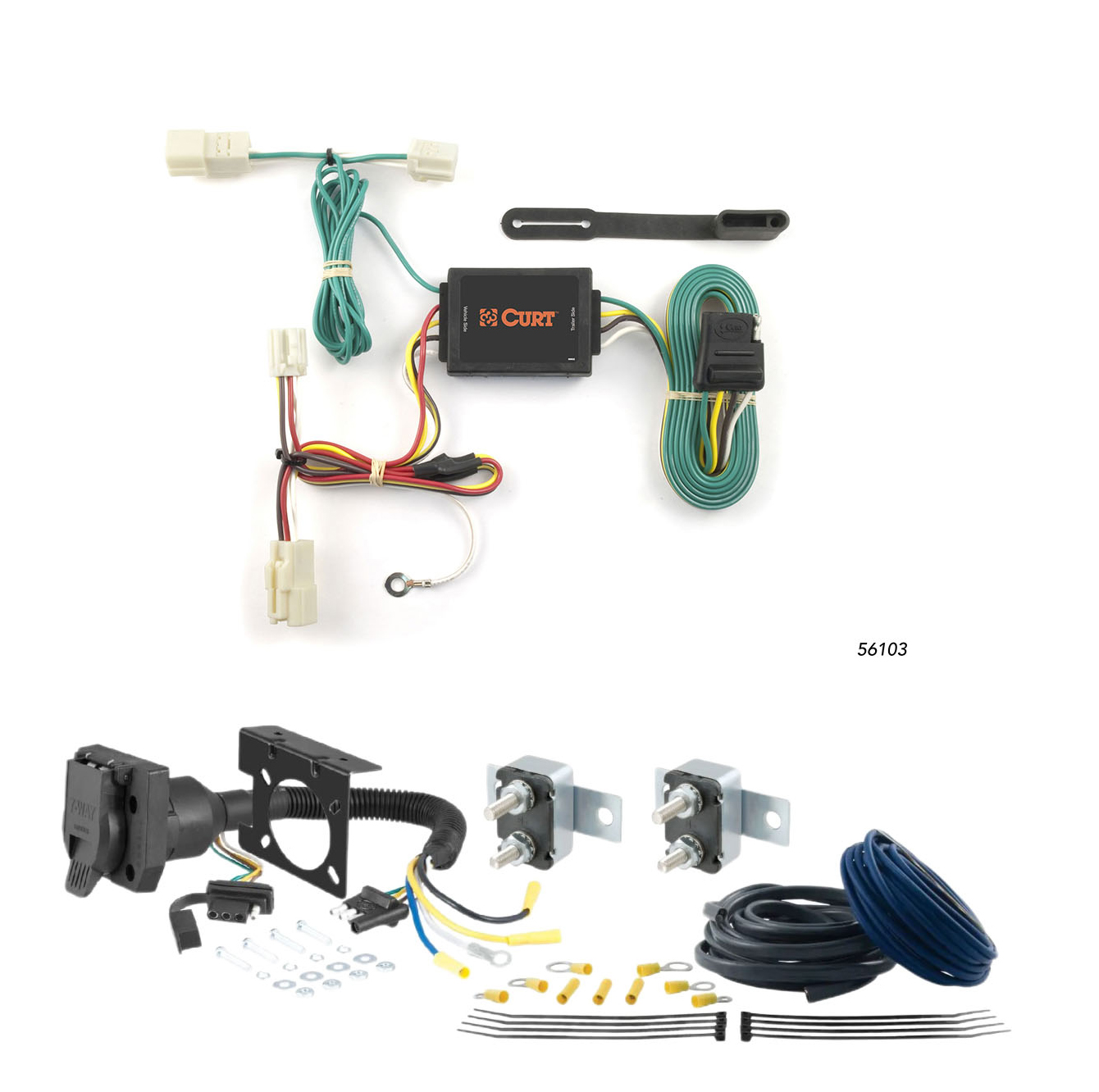 07 - 13 Mitsubishi Outlander CURT Trailer Brake Controller 7-Way Upgrade Kit  7WK1990 thumbnail 0