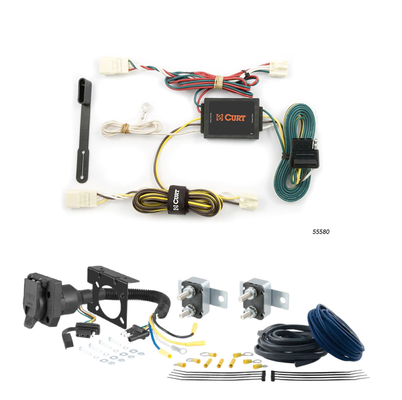 09 - 14 Nissan Murano Excluding Crosscabriolet CURT Trailer Brake Controller 7-Way Upgrade Kit  7WK2033 thumbnail 0