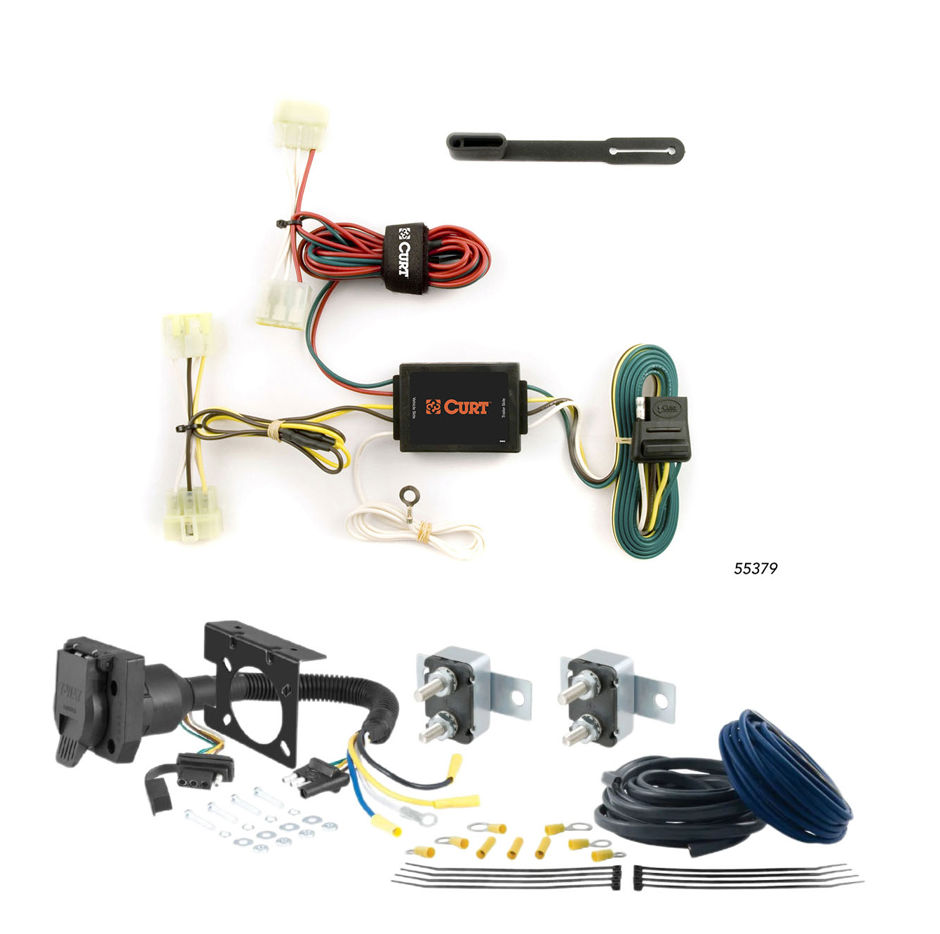 01 - 02 Toyota Tundra Excluding factory receiver CURT Trailer Brake Controller 7-Way Upgrade Kit  7WK2453 thumbnail 0