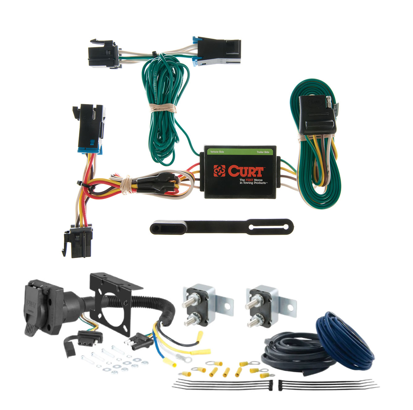 01 - 03 Chrysler Town & Country With Stow 'n Go CURT Trailer Brake Controller 7-Way Upgrade Kit  7WK651 thumbnail 0