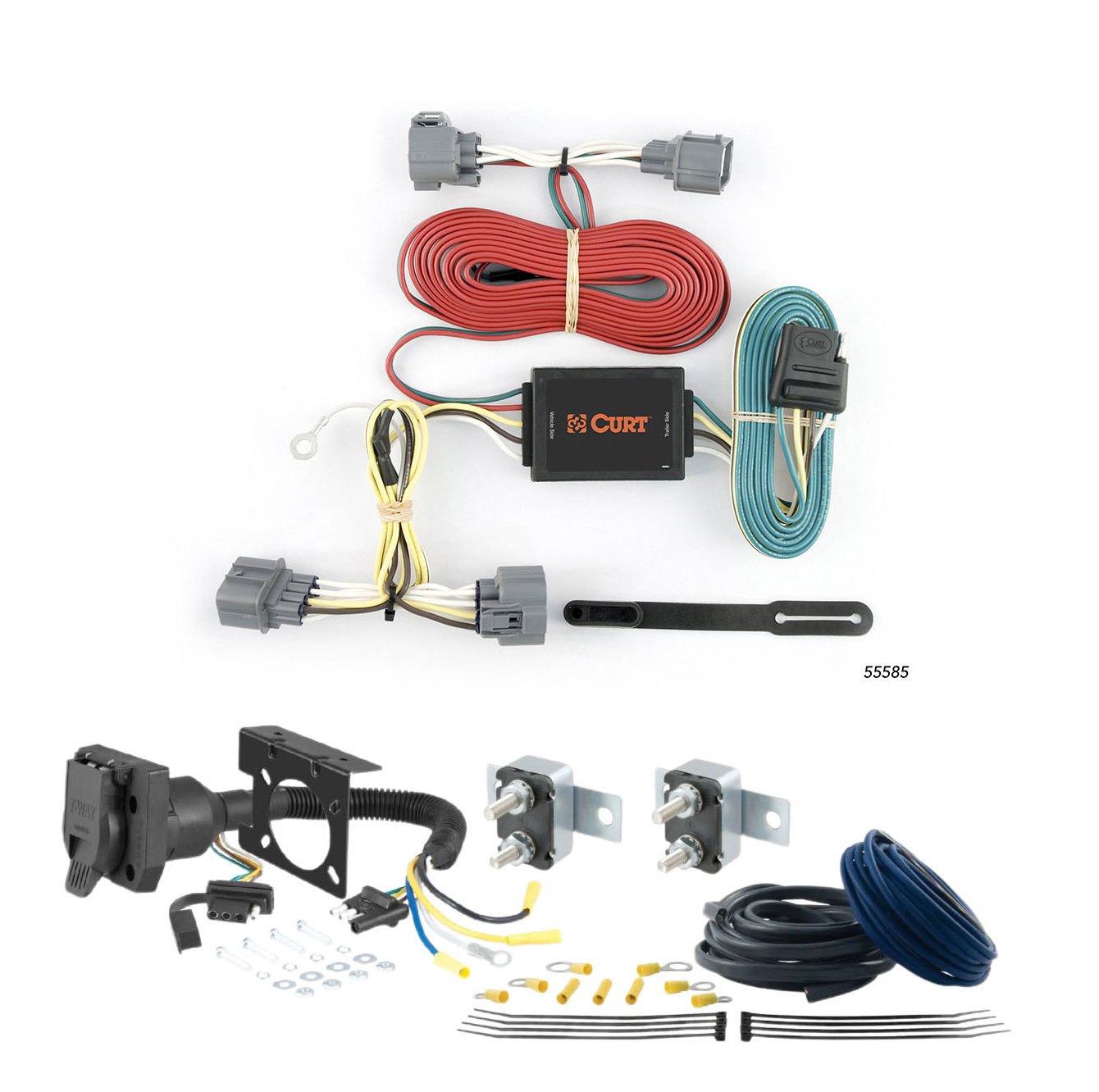 04 - 10 Toyota Sienna CURT Trailer Brake Controller 7-Way Upgrade Kit  7WK2438 thumbnail 0