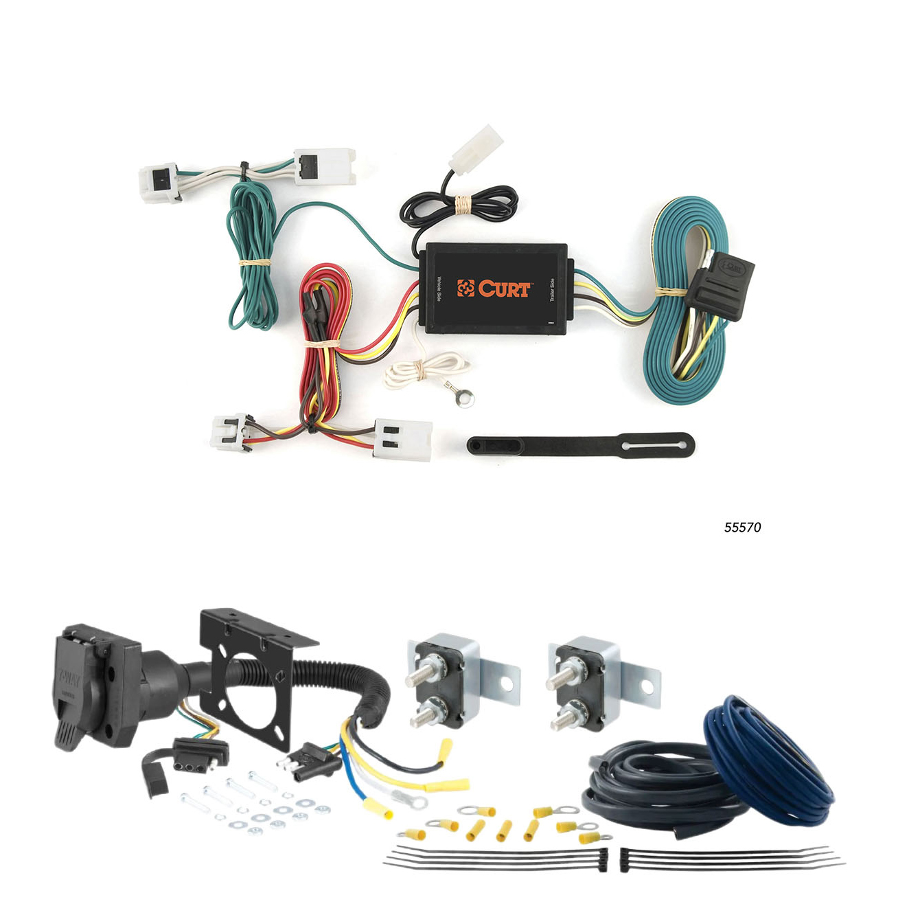 07 - 14 Toyota FJ Cruiser CURT Trailer Brake Controller 7-Way Upgrade Kit  7WK2387 thumbnail 0