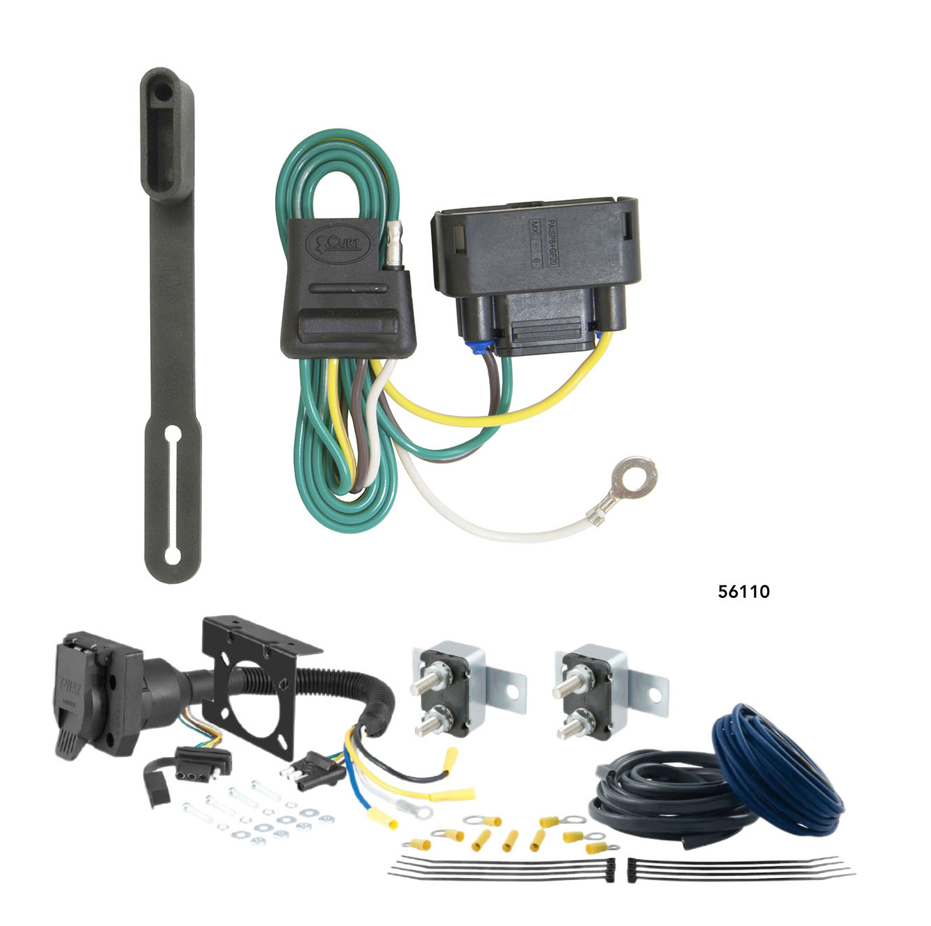 10 - 10 Dodge Journey CURT Trailer Brake Controller 7-Way Upgrade Kit  7WK705 thumbnail 0