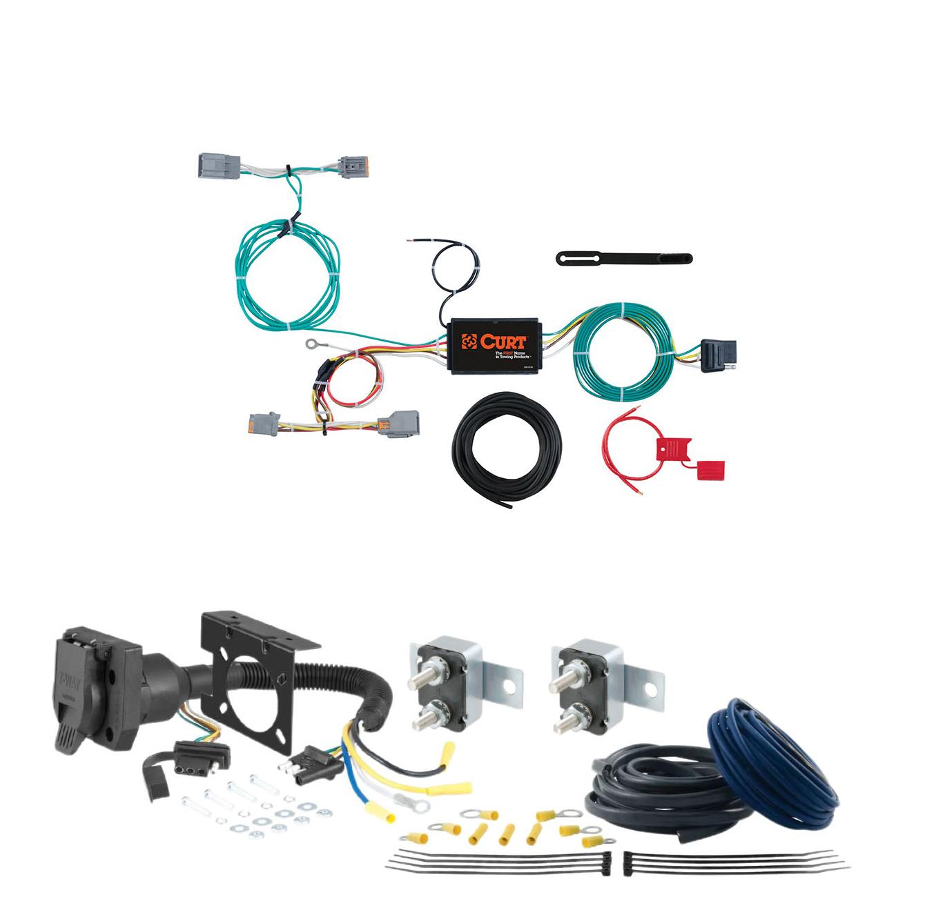 16 - 24 Volvo XC90 Excluding plug-in hybrid CURT Trailer Brake Controller 7-Way Upgrade Kit  7WK2563 thumbnail 0