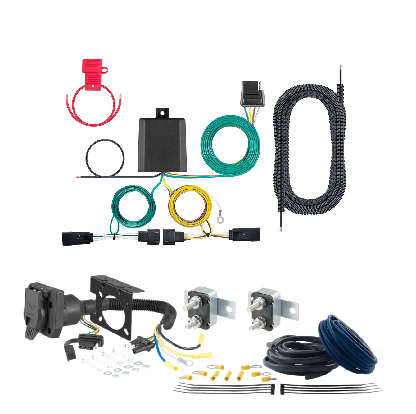 16 - 18 Volkswagen Passat Sedan, excluding TDI CURT Trailer Brake Controller 7-Way Upgrade Kit  7WK2503 thumbnail 0