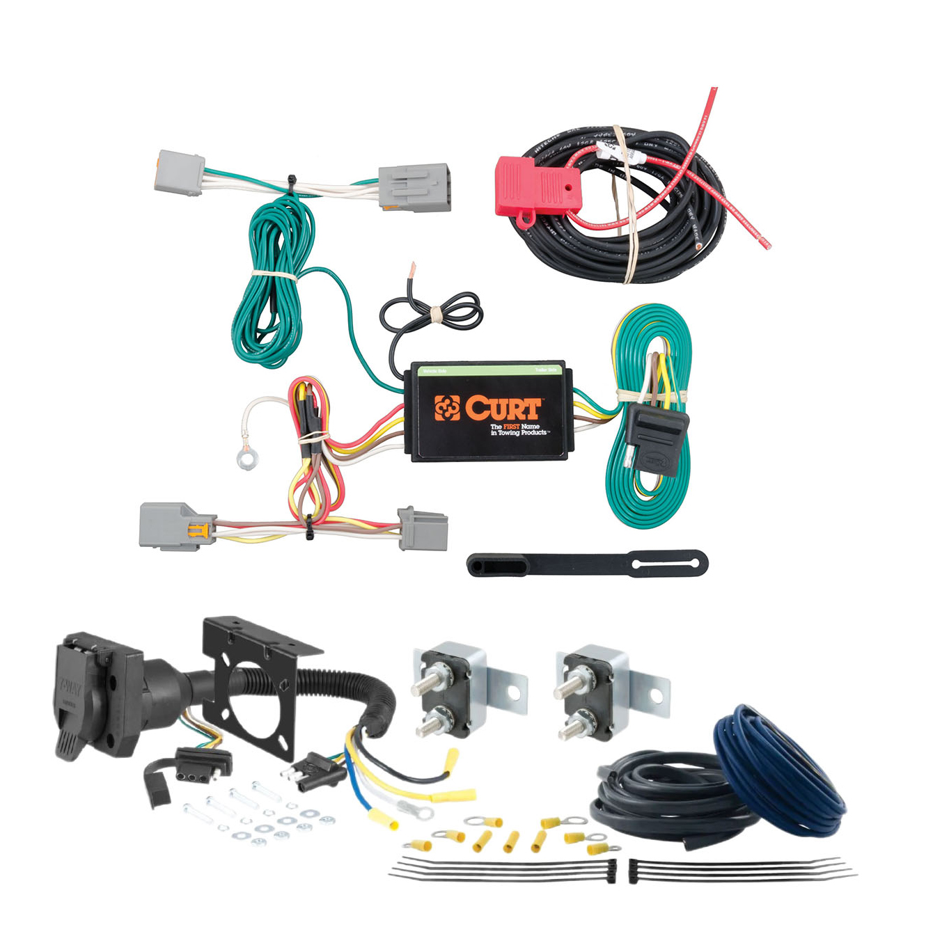 08 - 19 Toyota Highlander CURT Trailer Brake Controller 7-Way Upgrade Kit  7WK2395 thumbnail 0