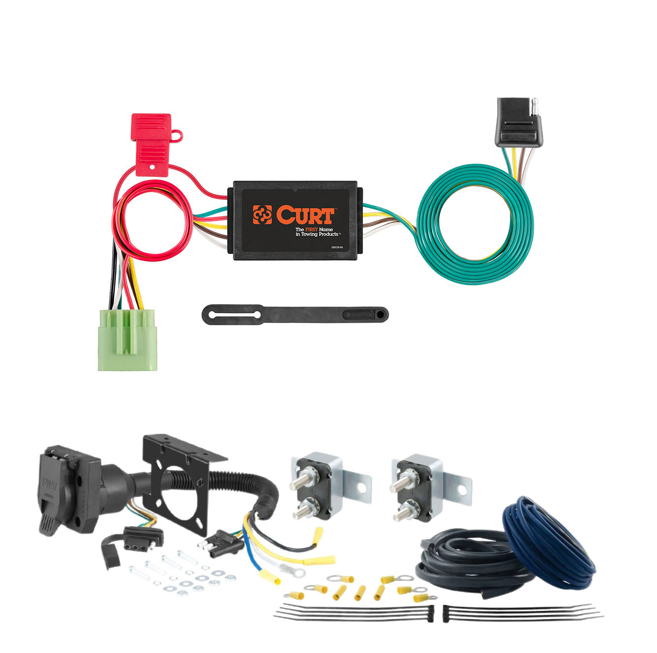 99 - 00 Dodge Van (full size) With factory step bumper CURT Trailer Brake Controller 7-Way Upgrade Kit  7WK775 thumbnail 0