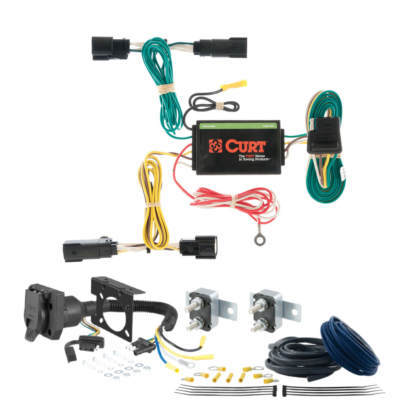 11 - 14 Ford Edge Fits beneath factory 1-1/4" receiver hitch CURT Trailer Brake Controller 7-Way Upgrade Kit  7WK811 thumbnail 0