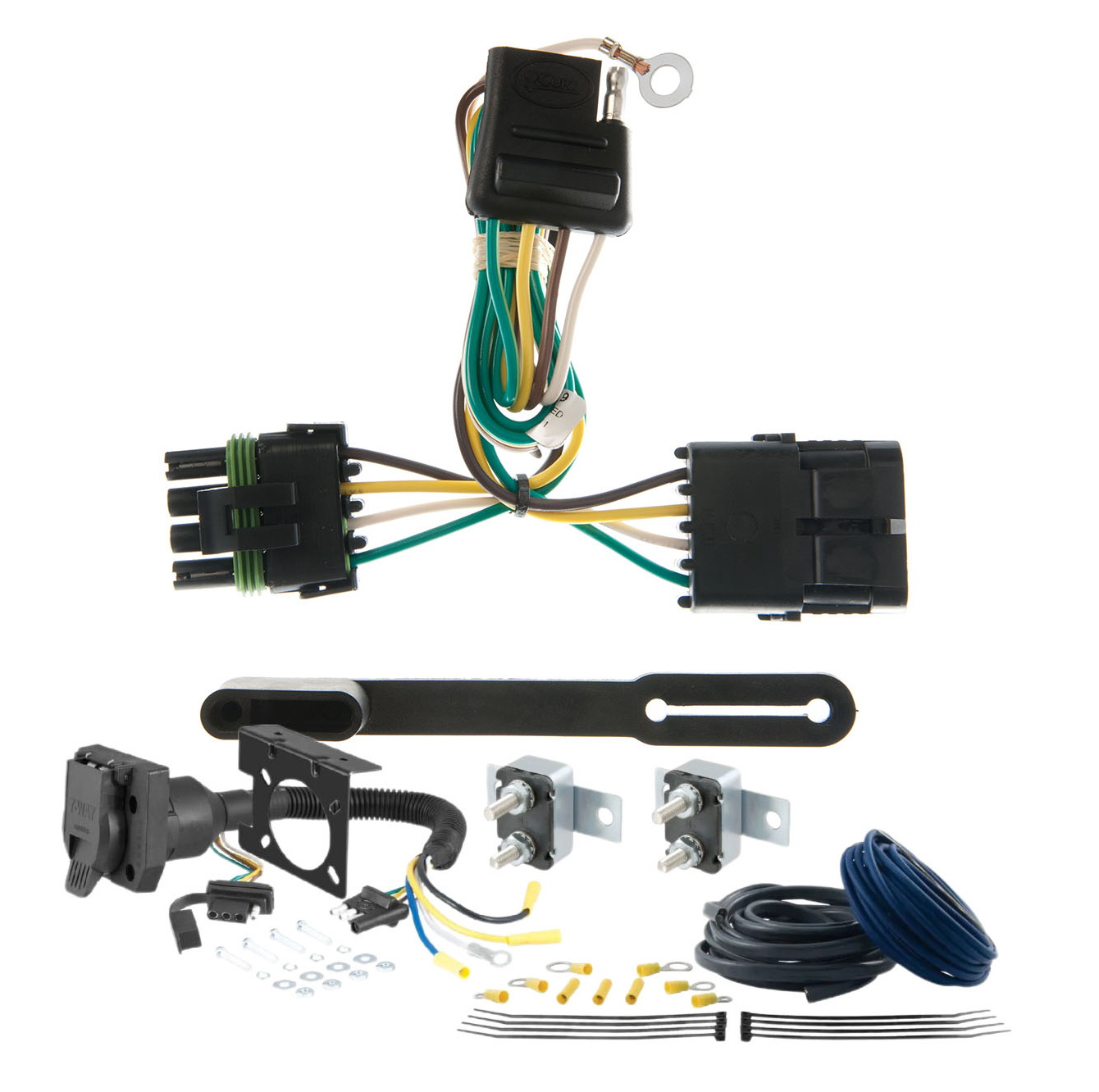 86 - 94 Dodge Ram 3500 Excluding factory receiver CURT Trailer Brake Controller 7-Way Upgrade Kit  7WK743 thumbnail 0