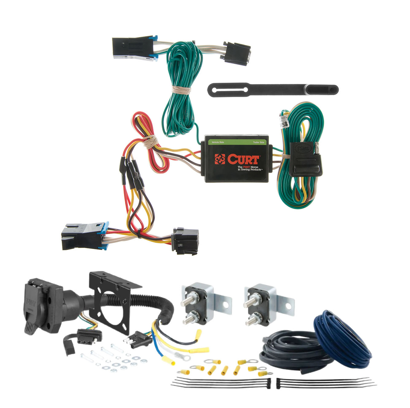 96 - 00 Dodge Grand Caravan Excluding Stow 'n Go and Sport CURT Trailer Brake Controller 7-Way Upgrade Kit  7WK699 thumbnail 0