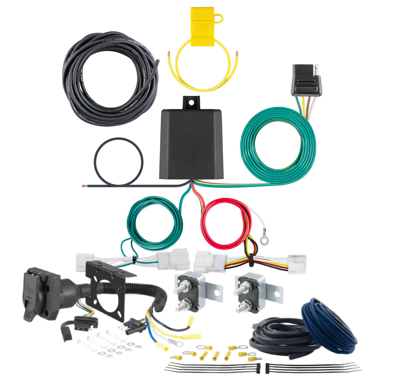 21 - 24 Ford Bronco Excluding factory receiver CURT Trailer Brake Controller 7-Way Upgrade Kit  7WK785 thumbnail 0