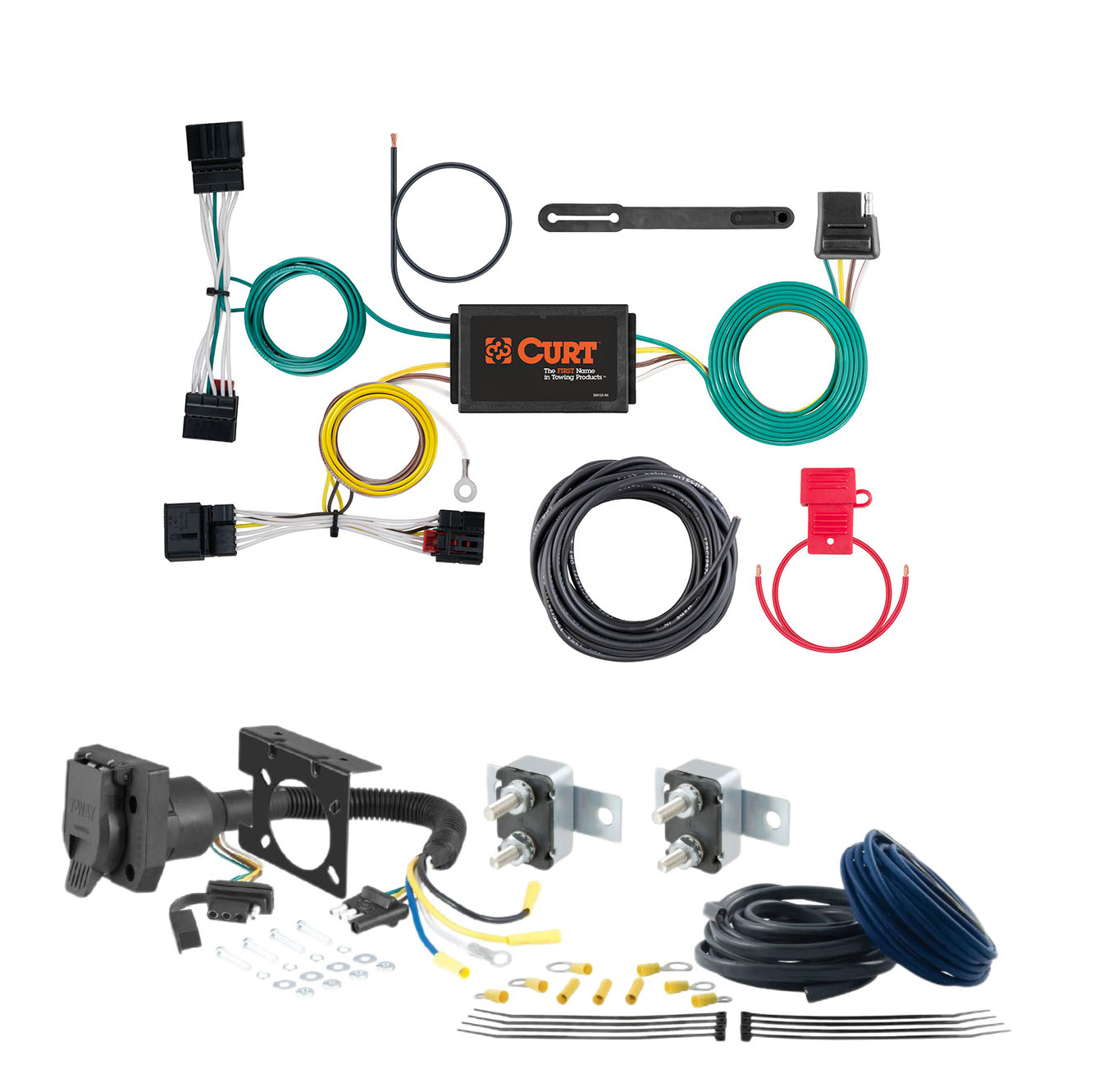 16 - 24 Chevrolet Malibu Hatchback, excluding Maxx SS CURT Trailer Brake Controller 7-Way Upgrade Kit  7WK398 thumbnail 0
