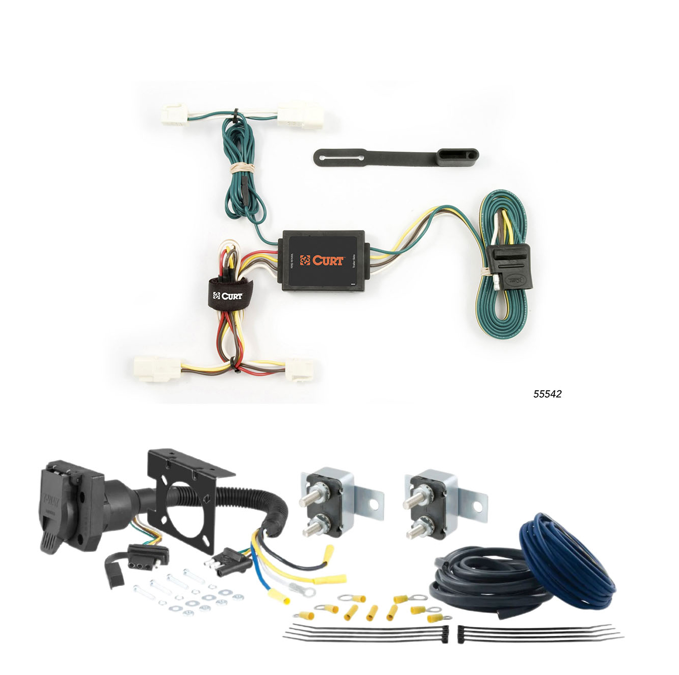 03 - 24 GMC Savana 3500 Excluding cutaway models CURT Trailer Brake Controller 7-Way Upgrade Kit  7WK1132 thumbnail 0