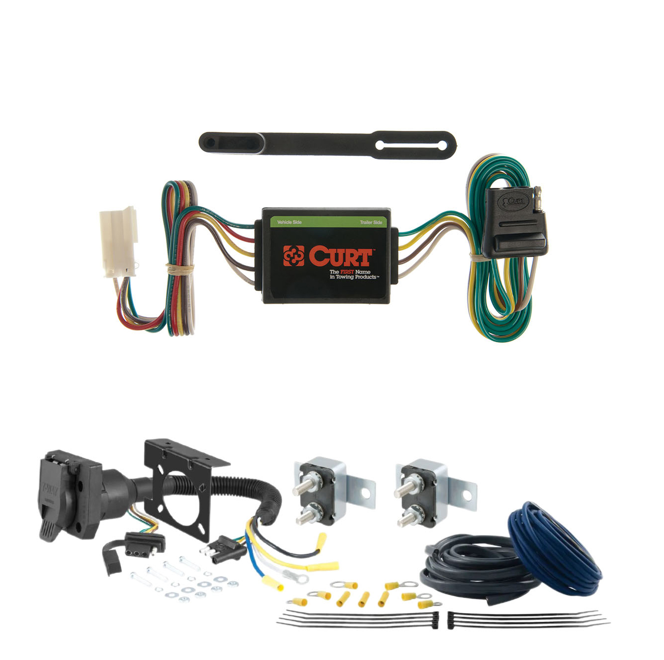 87 - 96 Chevrolet G-Series Van CURT Trailer Brake Controller 7-Way Upgrade Kit  7WK357 thumbnail 0