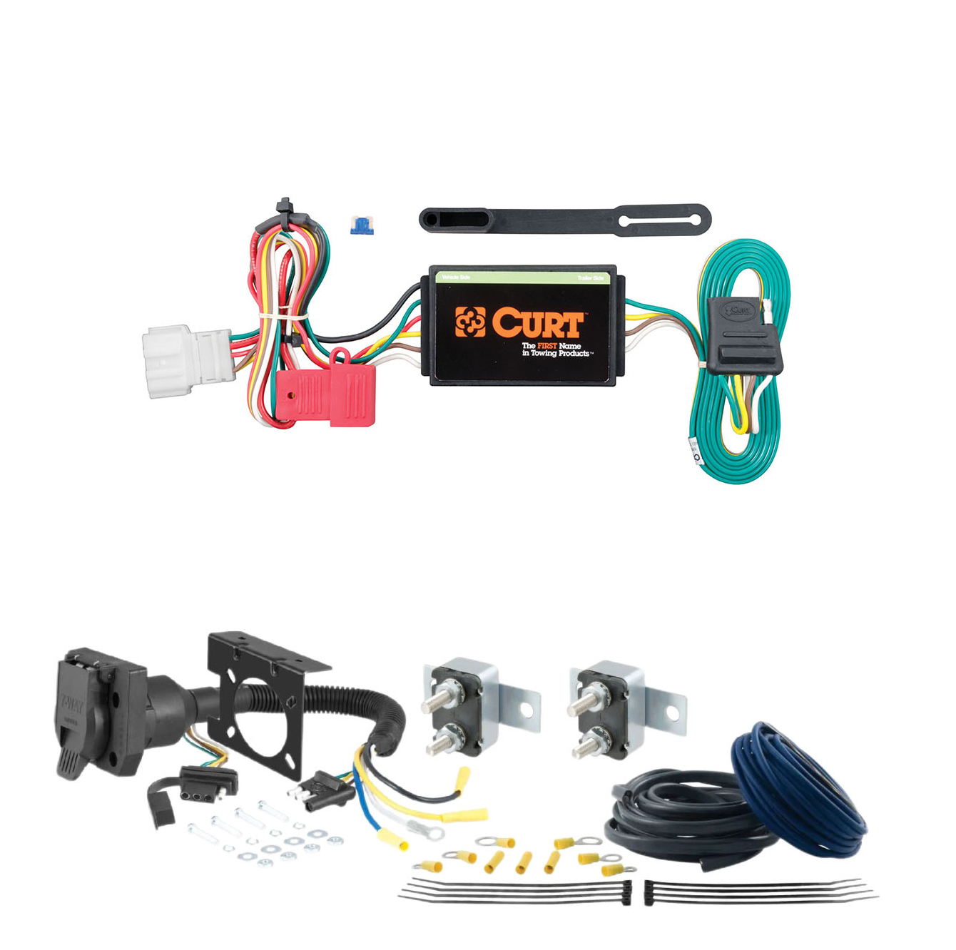 11 - 15 Chevrolet Cruze Sedan, excluding diesel CURT Trailer Brake Controller 7-Way Upgrade Kit  7WK333 thumbnail 0