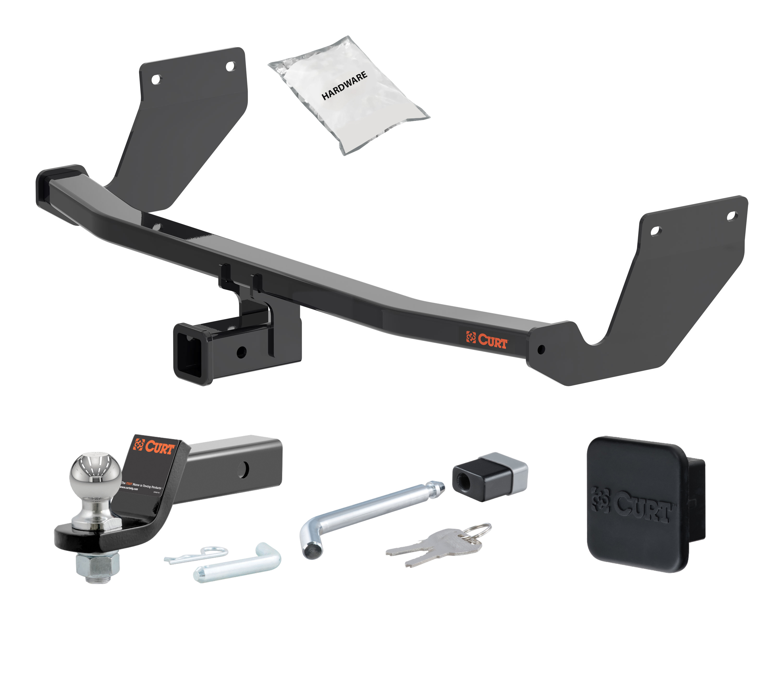 23 - 24 Lexus RZ450e 2in. CURT Trailer Hitch + Ball Mount + Cover + Lock Kit HWA1713 thumbnail 0