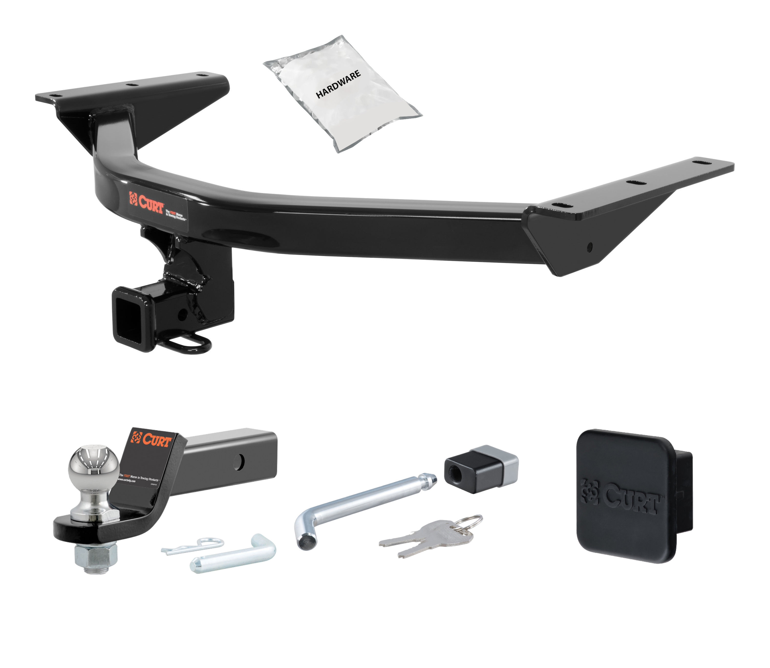 14 - 20 Acura MDX  2in. CURT Trailer Hitch + Ball Mount + Cover + Lock Kit HWA8 thumbnail 0