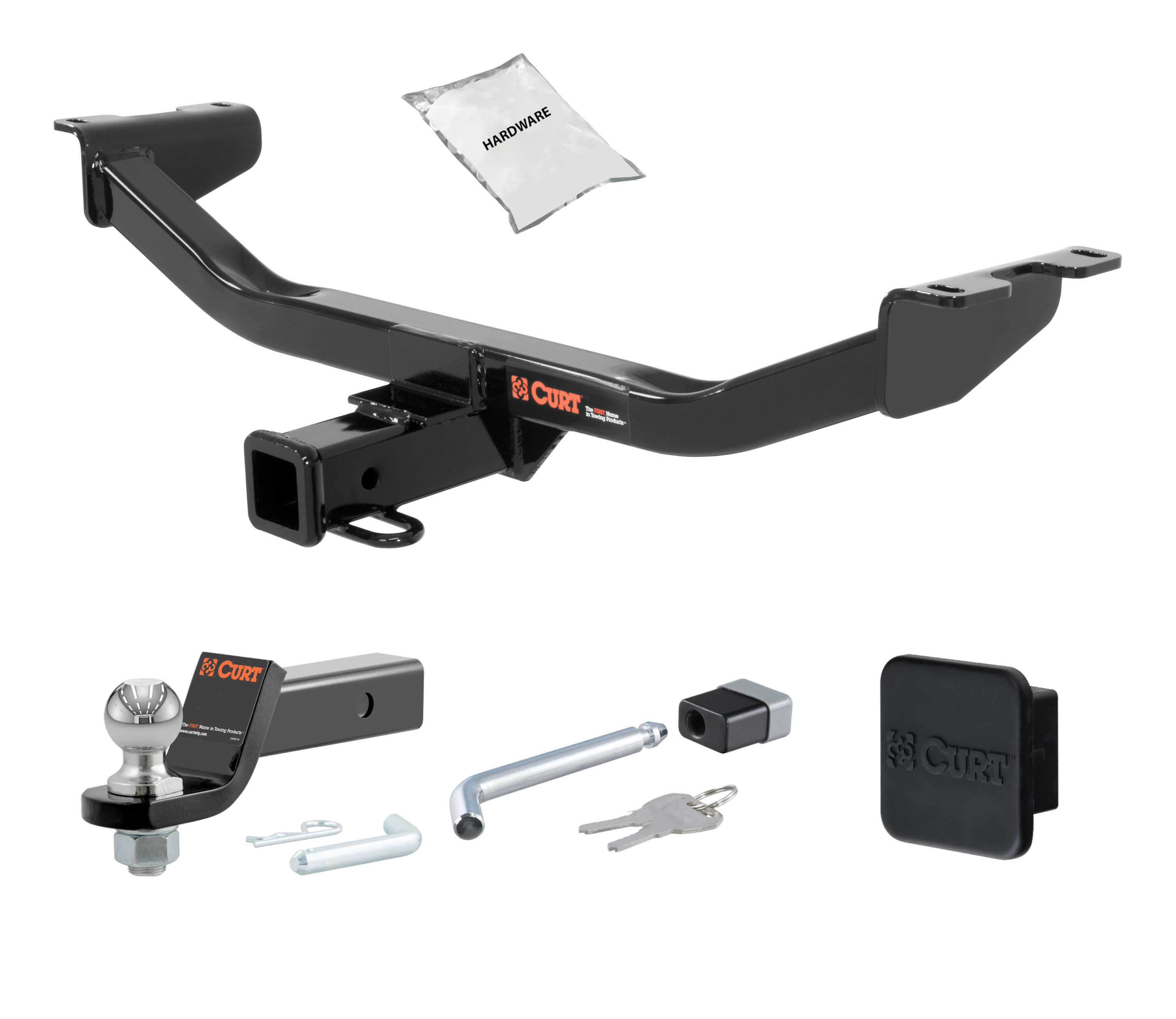 13 - 18 Acura RDX  2in. CURT Trailer Hitch + Ball Mount + Cover + Lock Kit HWA14 thumbnail 0