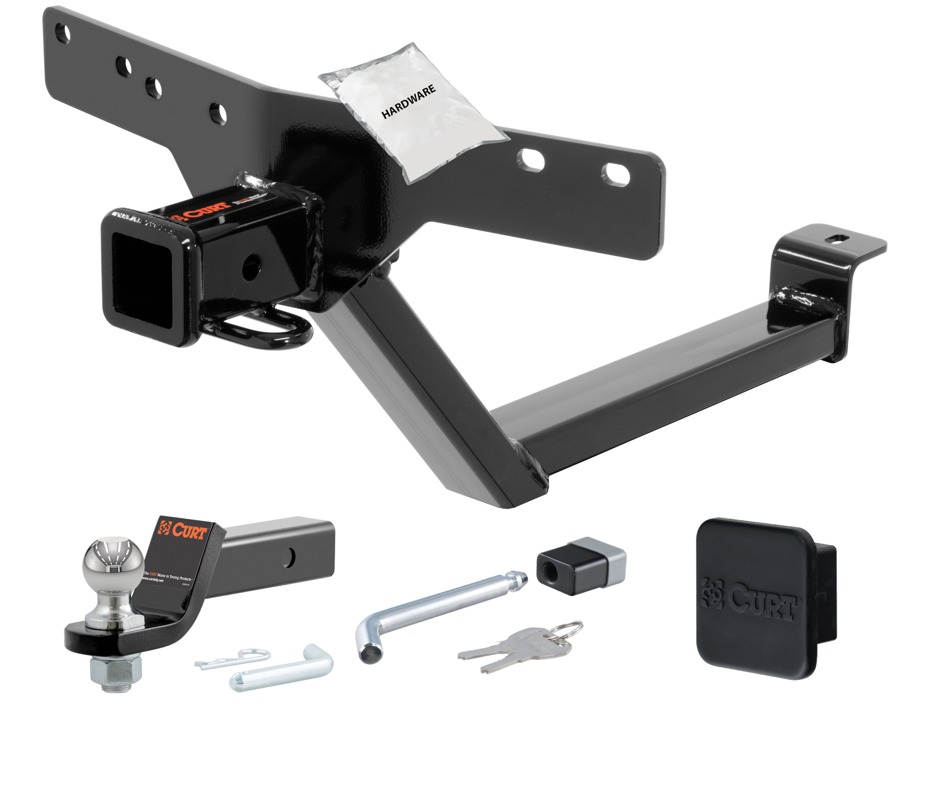 00 - 06 BMW X5  2in. CURT Trailer Hitch + Ball Mount + Cover + Lock Kit HWA173 thumbnail 0