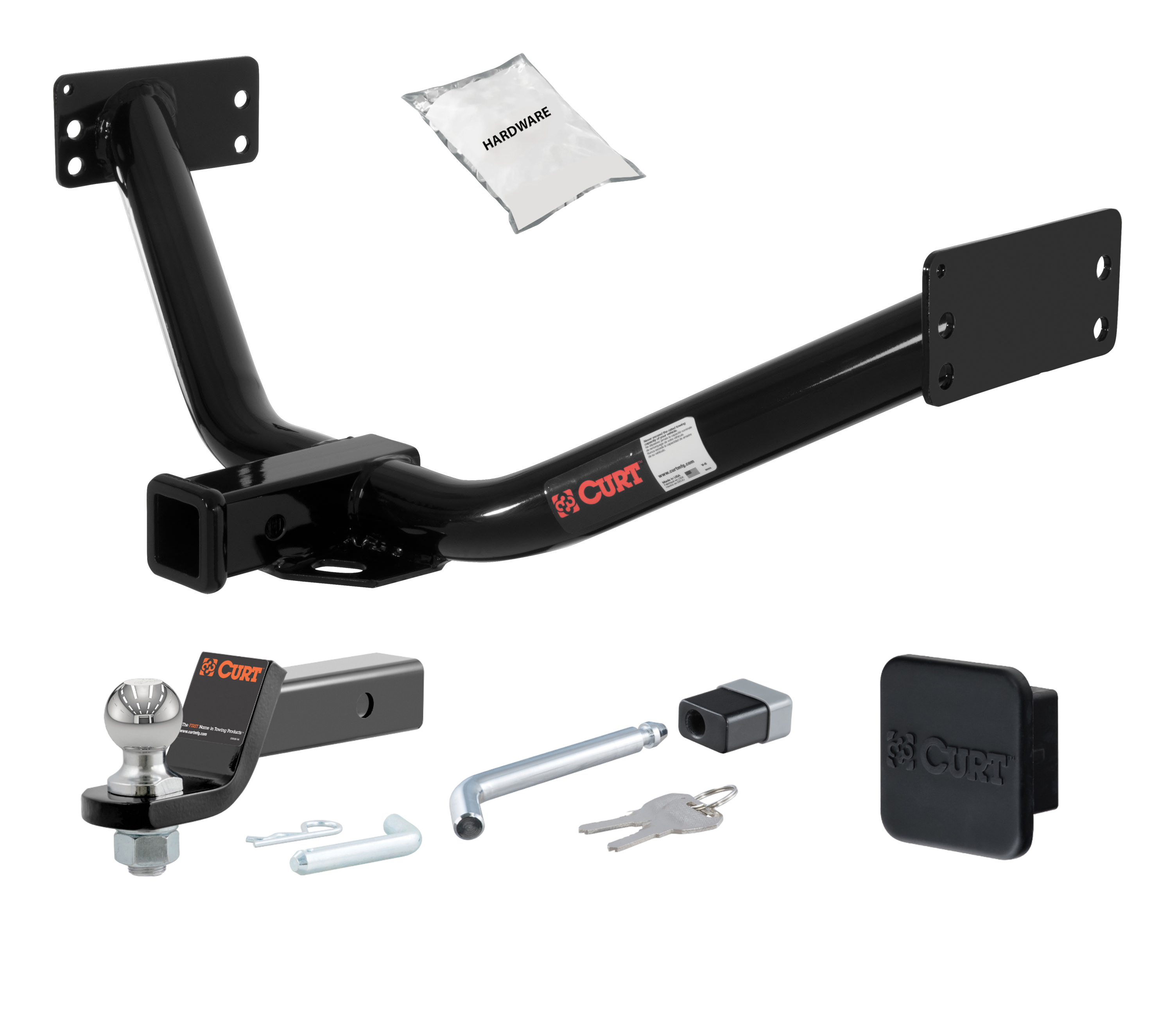 07 - 13 Acura MDX  2in. CURT Trailer Hitch + Ball Mount + Cover + Lock Kit HWA9 thumbnail 0
