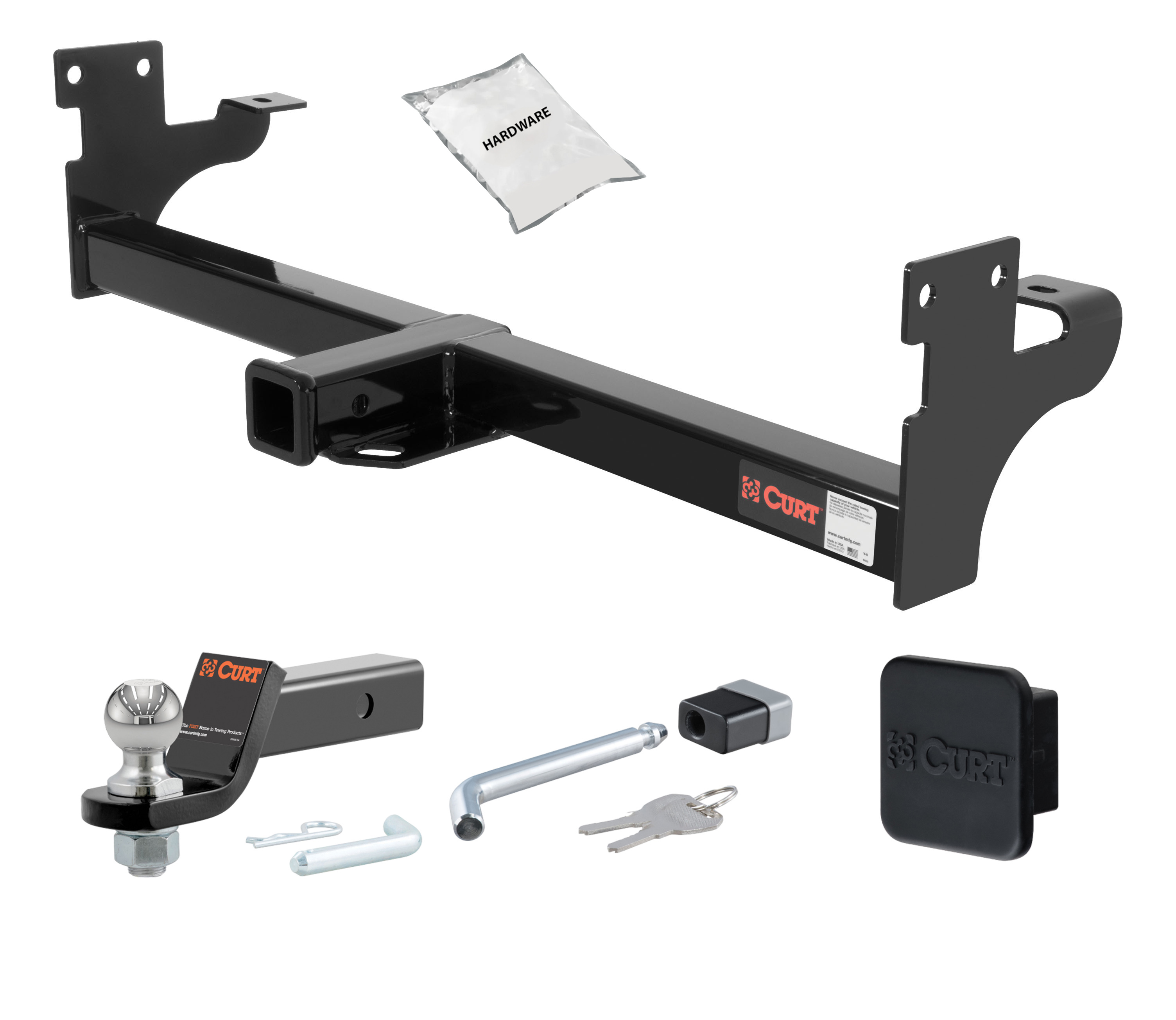 96 - 99 Acura SLX  2in. CURT Trailer Hitch + Ball Mount + Cover + Lock Kit HWA19 thumbnail 0