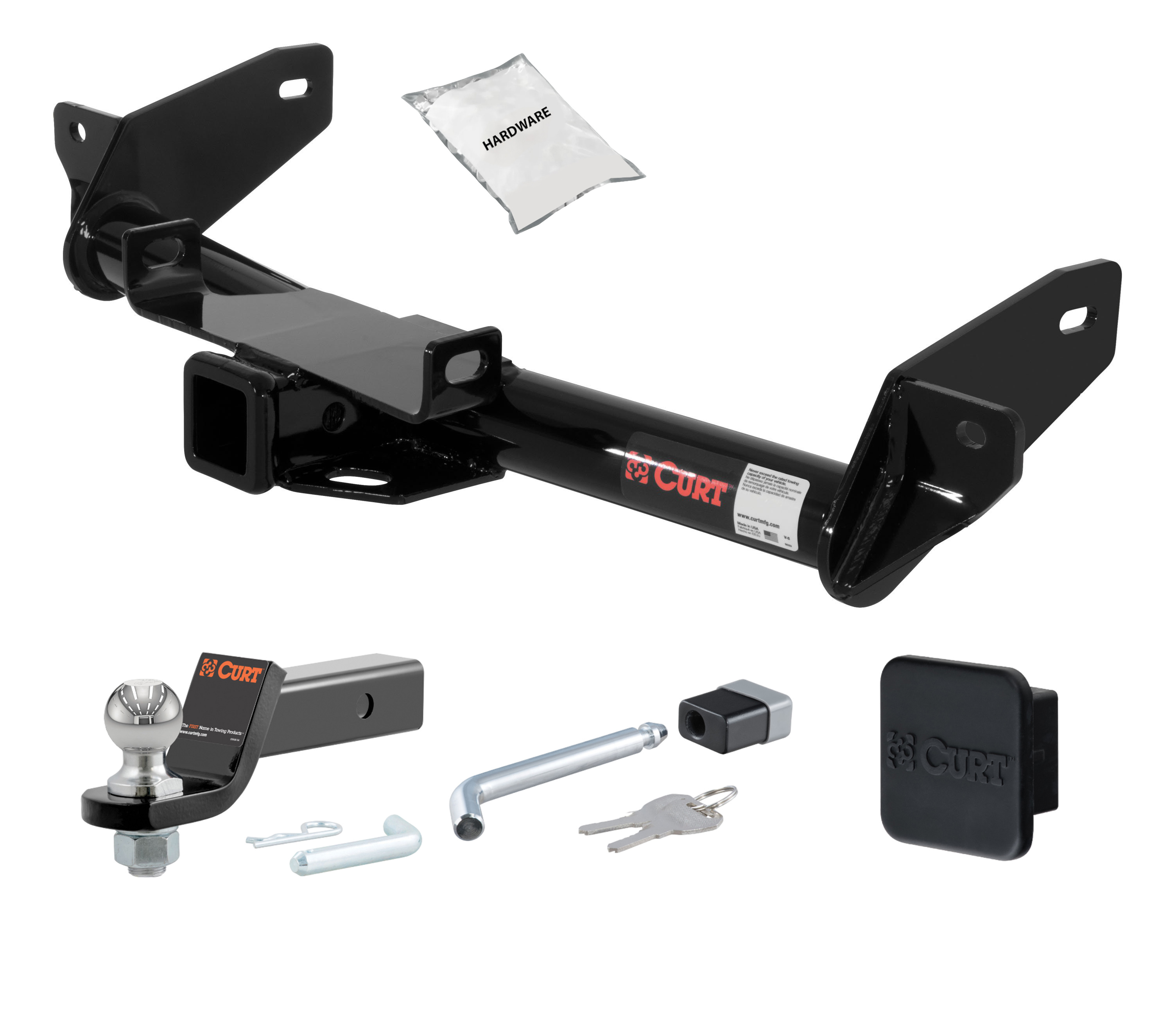 06 - 08 Lincoln Mark LT 2in. CURT Trailer Hitch + Ball Mount + Cover + Lock Kit HWA1730 thumbnail 0