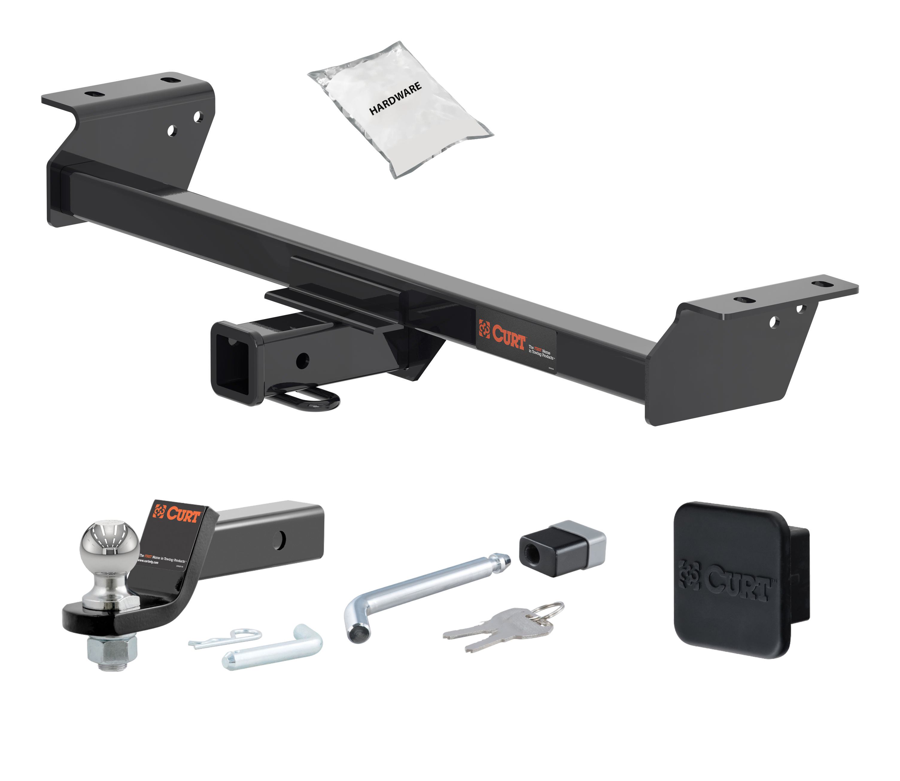 16 - 22 Lexus RX450h Excluding F Sport 2in. CURT Trailer Hitch + Ball Mount + Cover + Lock Kit HWA1709 thumbnail 0