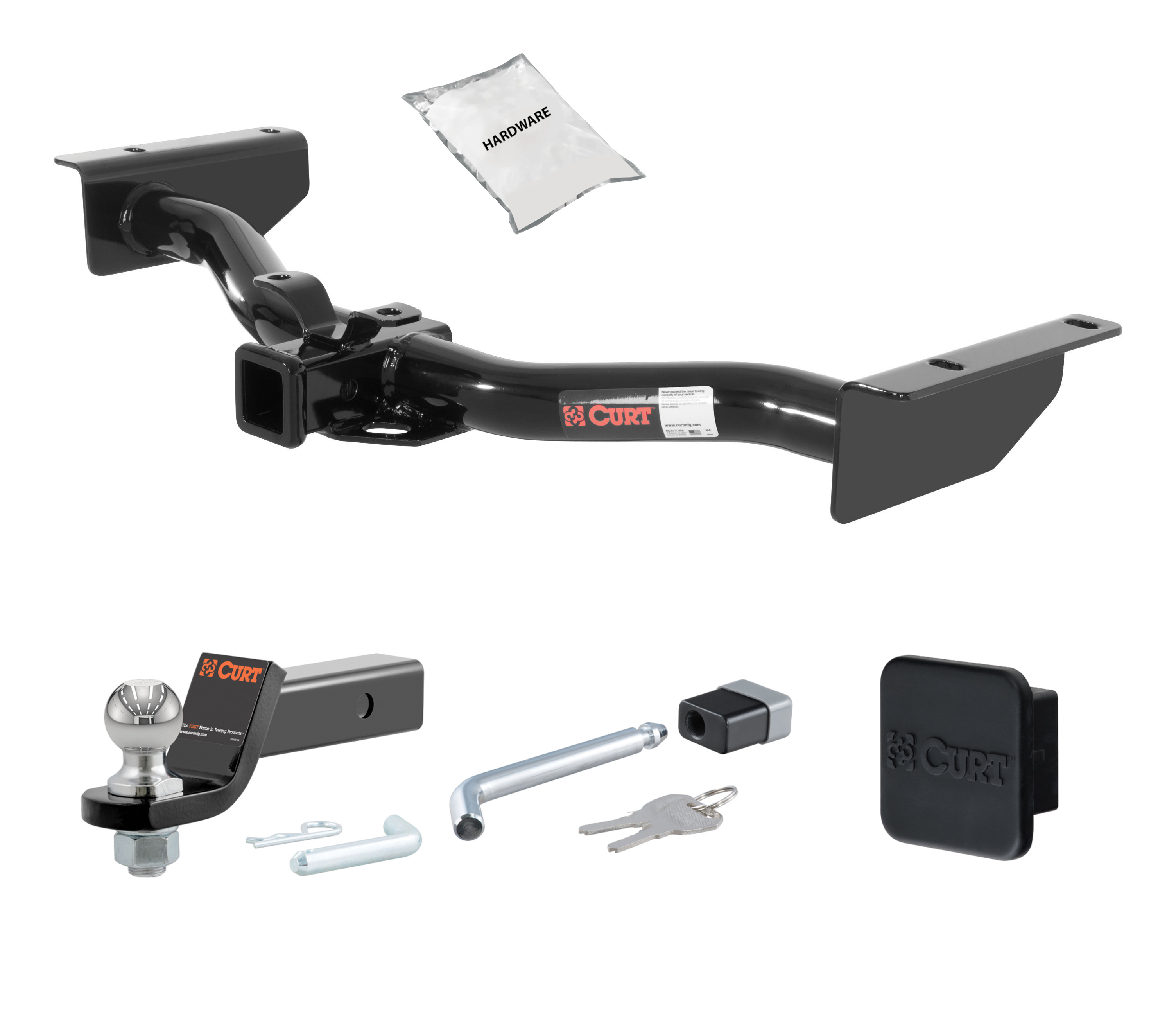03 - 06 Cadillac Escalade ESV 2in. CURT Trailer Hitch + Ball Mount + Cover + Lock Kit HWA234 thumbnail 0