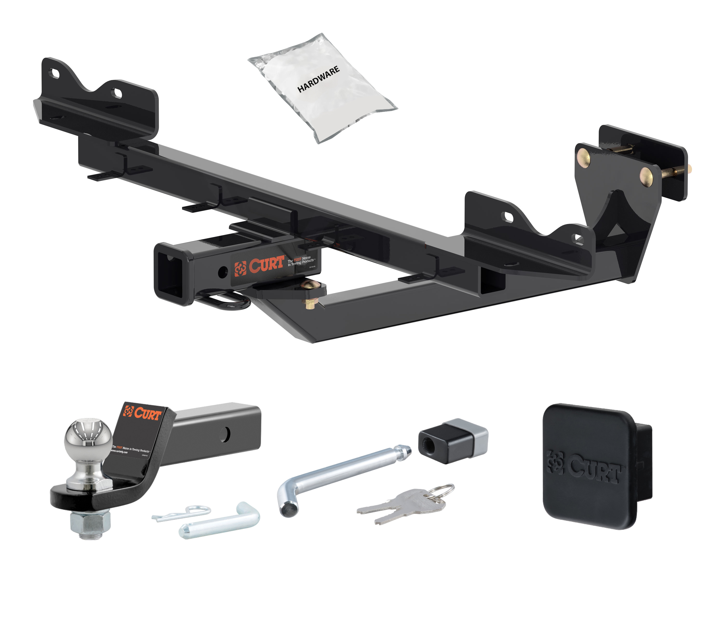 16 - 18 Mercedes-Benz GLE350 2in. CURT Trailer Hitch + Ball Mount + Cover + Lock Kit HWA1889 thumbnail 0