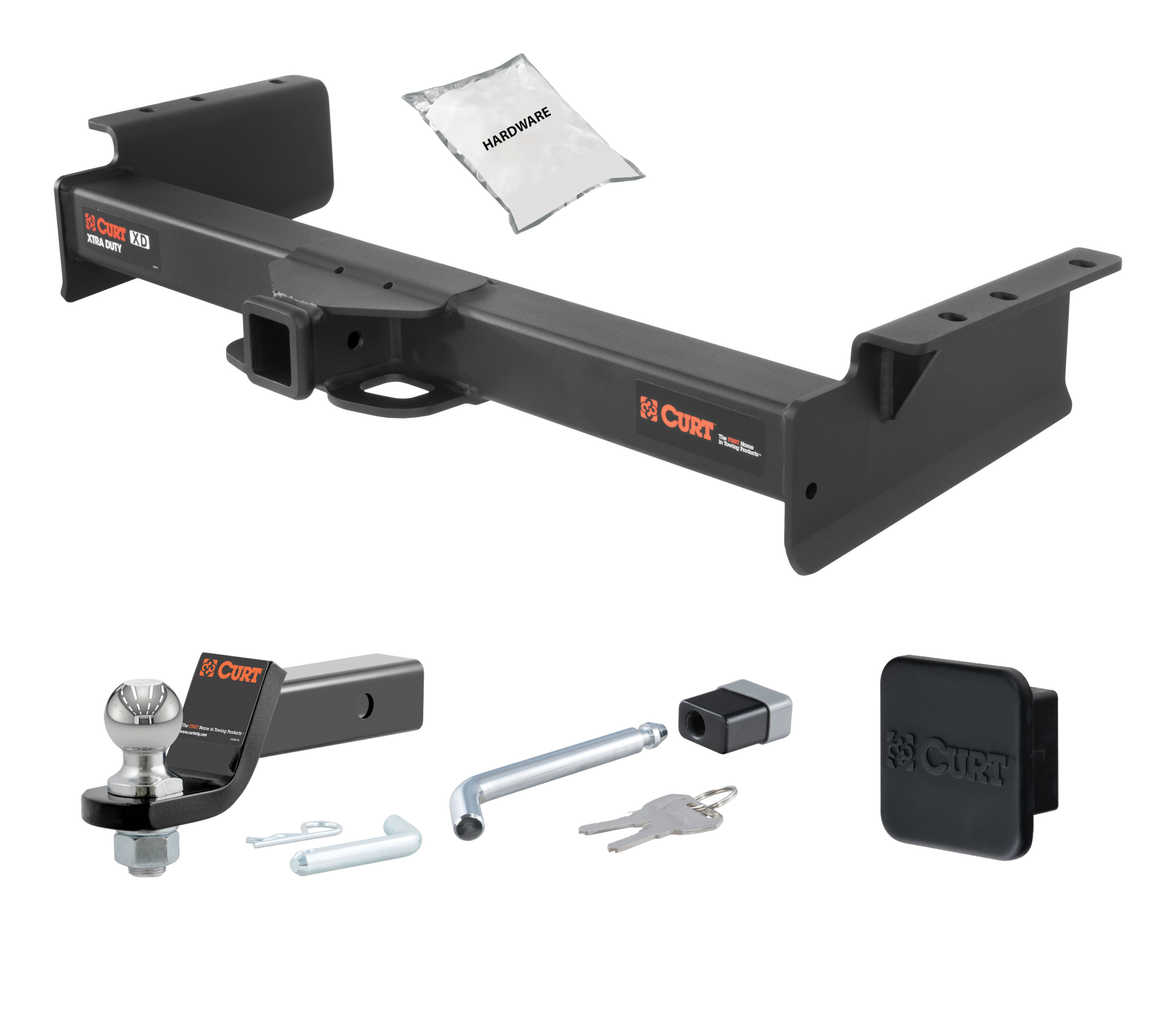 03 - 06 Cadillac Escalade ESV 2in. CURT Trailer Hitch + Ball Mount + Cover + Lock Kit HWA235 thumbnail 0