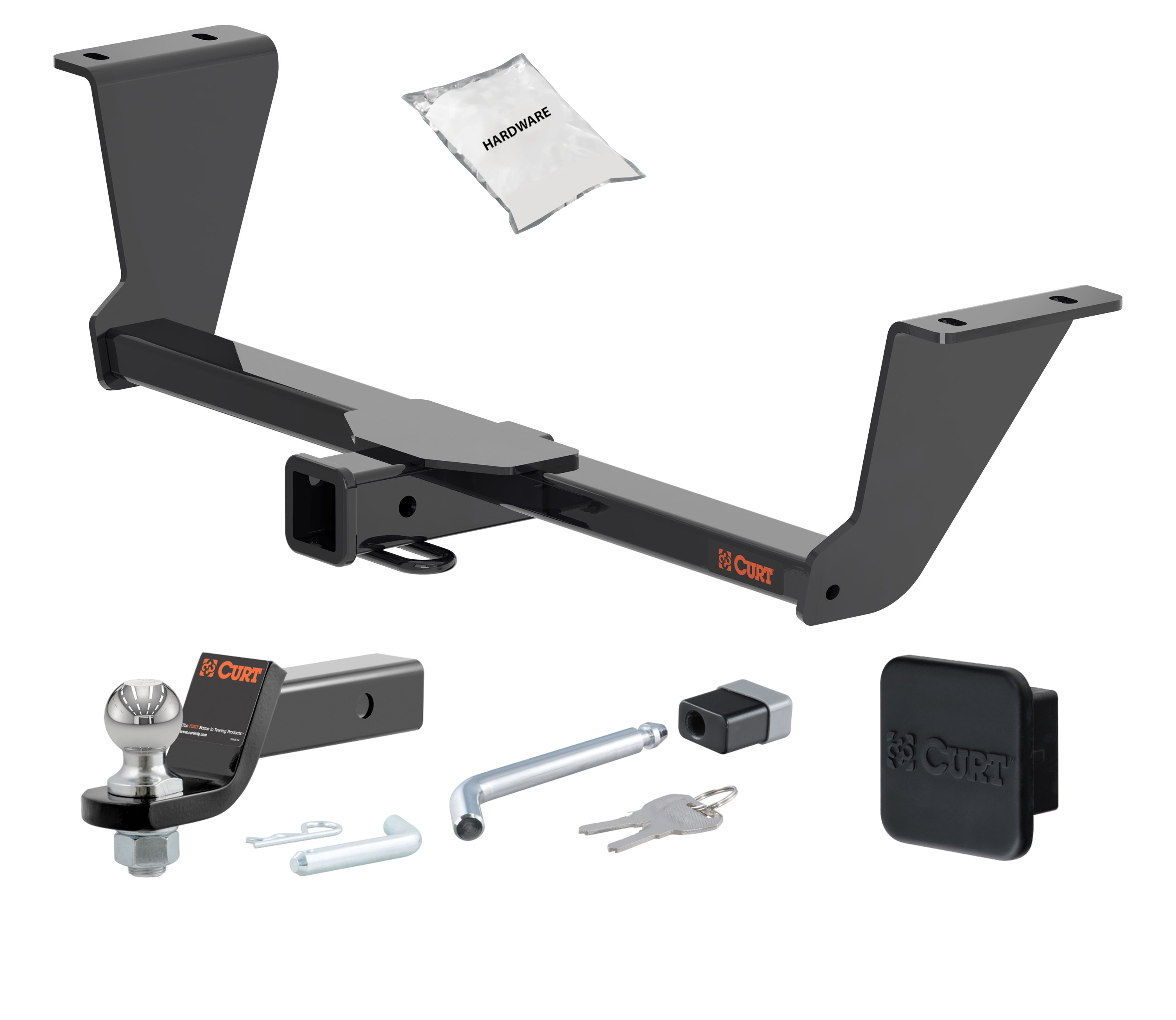 23 - 24 Cadillac Lyriq 2in. CURT Trailer Hitch + Ball Mount + Cover + Lock Kit HWA238 thumbnail 0