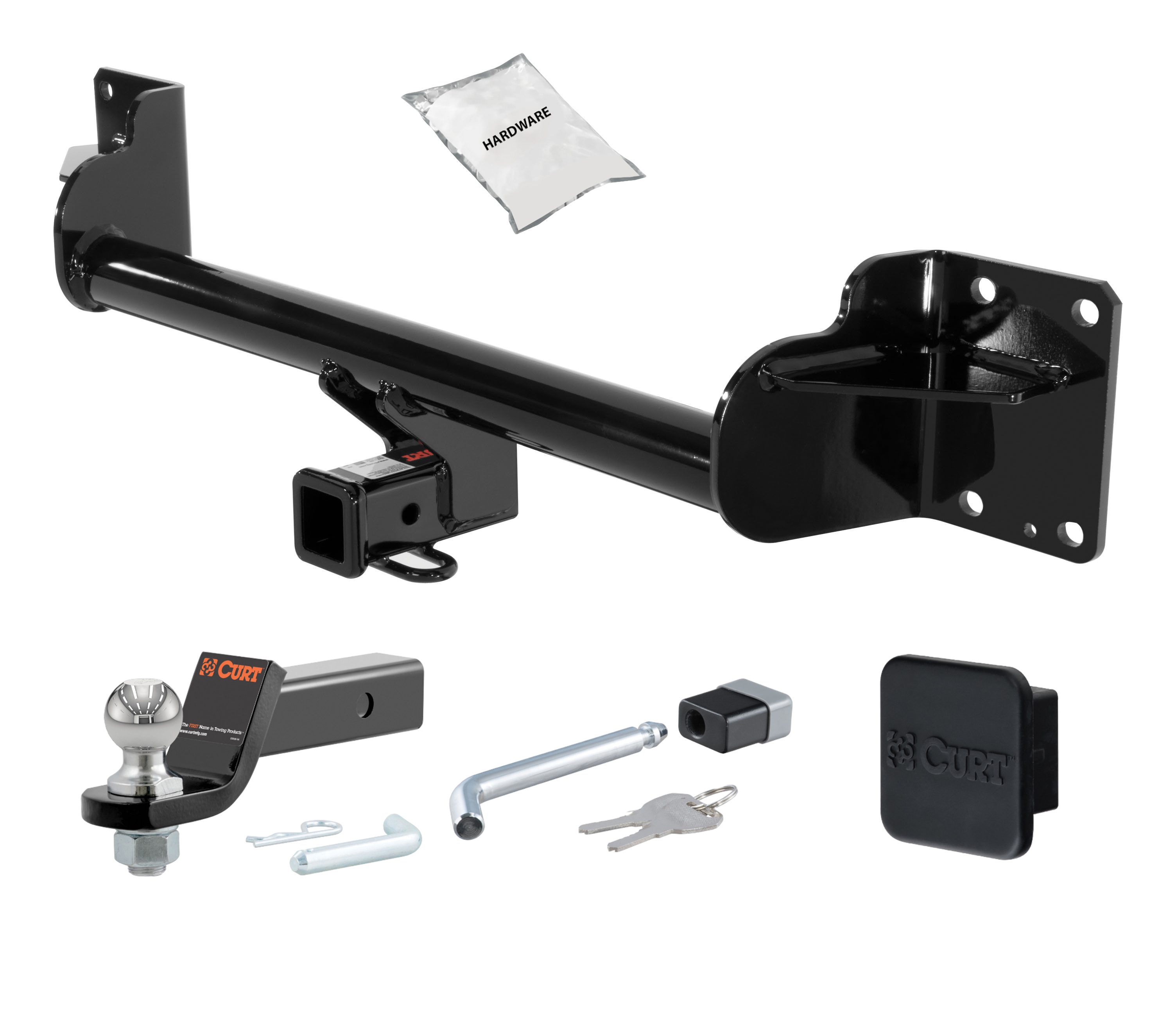 08 - 13 BMW X6 2in. CURT Trailer Hitch + Ball Mount + Cover + Lock Kit HWA175 thumbnail 0