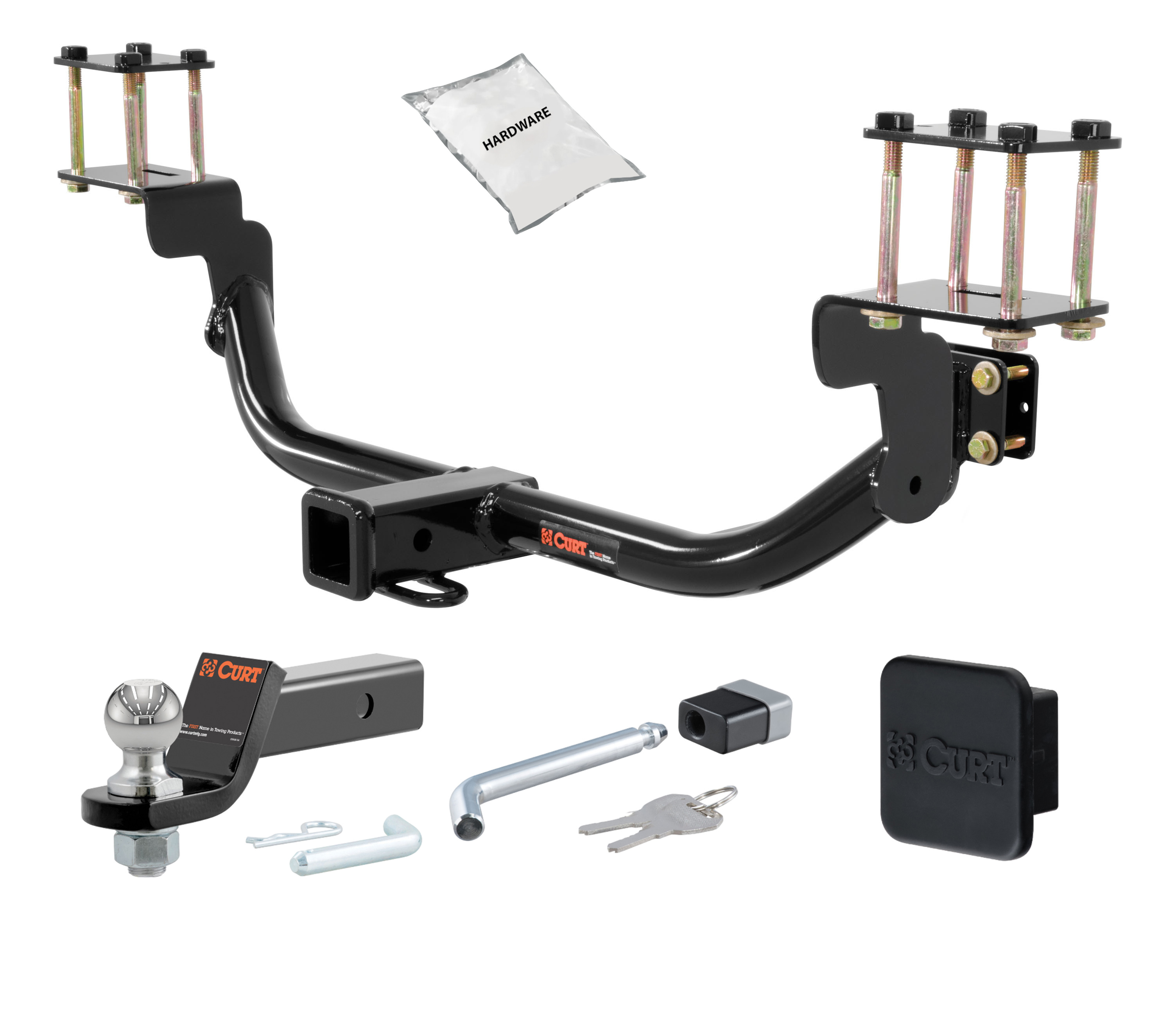 13 - 15 Mercedes-Benz GLK250 2in. CURT Trailer Hitch + Ball Mount + Cover + Lock Kit HWA1893 thumbnail 0