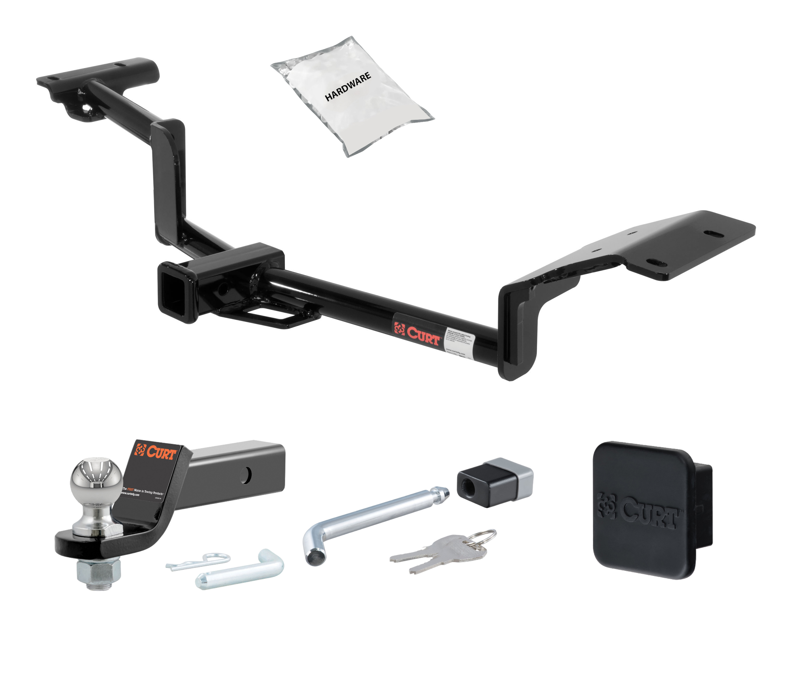 10 - 17 Lincoln MKT With EcoBoost 2in. CURT Trailer Hitch + Ball Mount + Cover + Lock Kit HWA1739 thumbnail 0