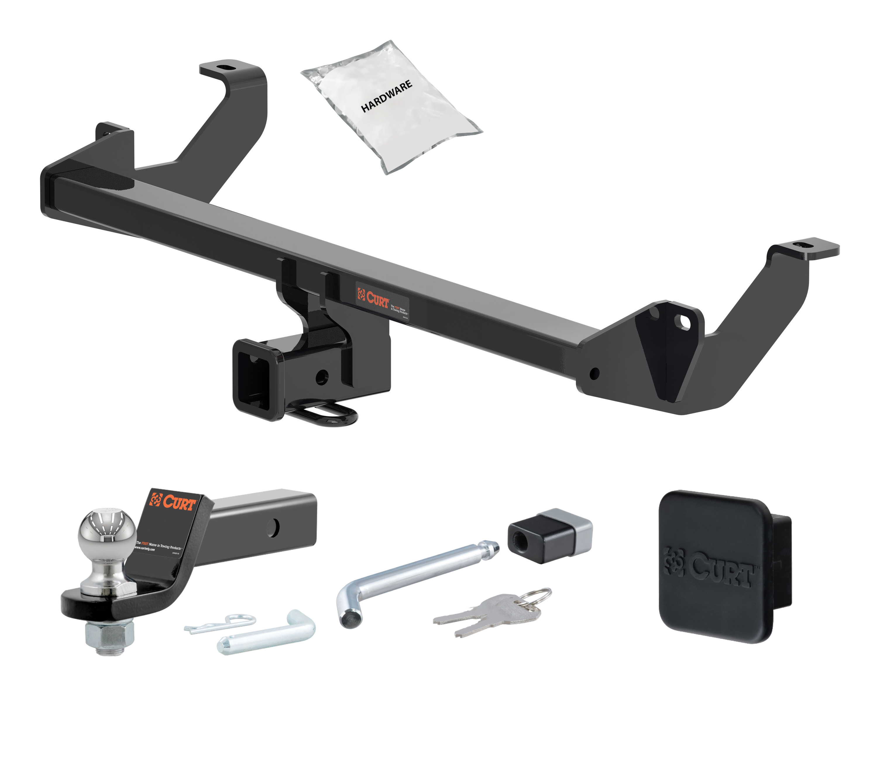 19 - 20 Buick Envision 2in. CURT Trailer Hitch + Ball Mount + Cover + Lock Kit HWA193 thumbnail 0