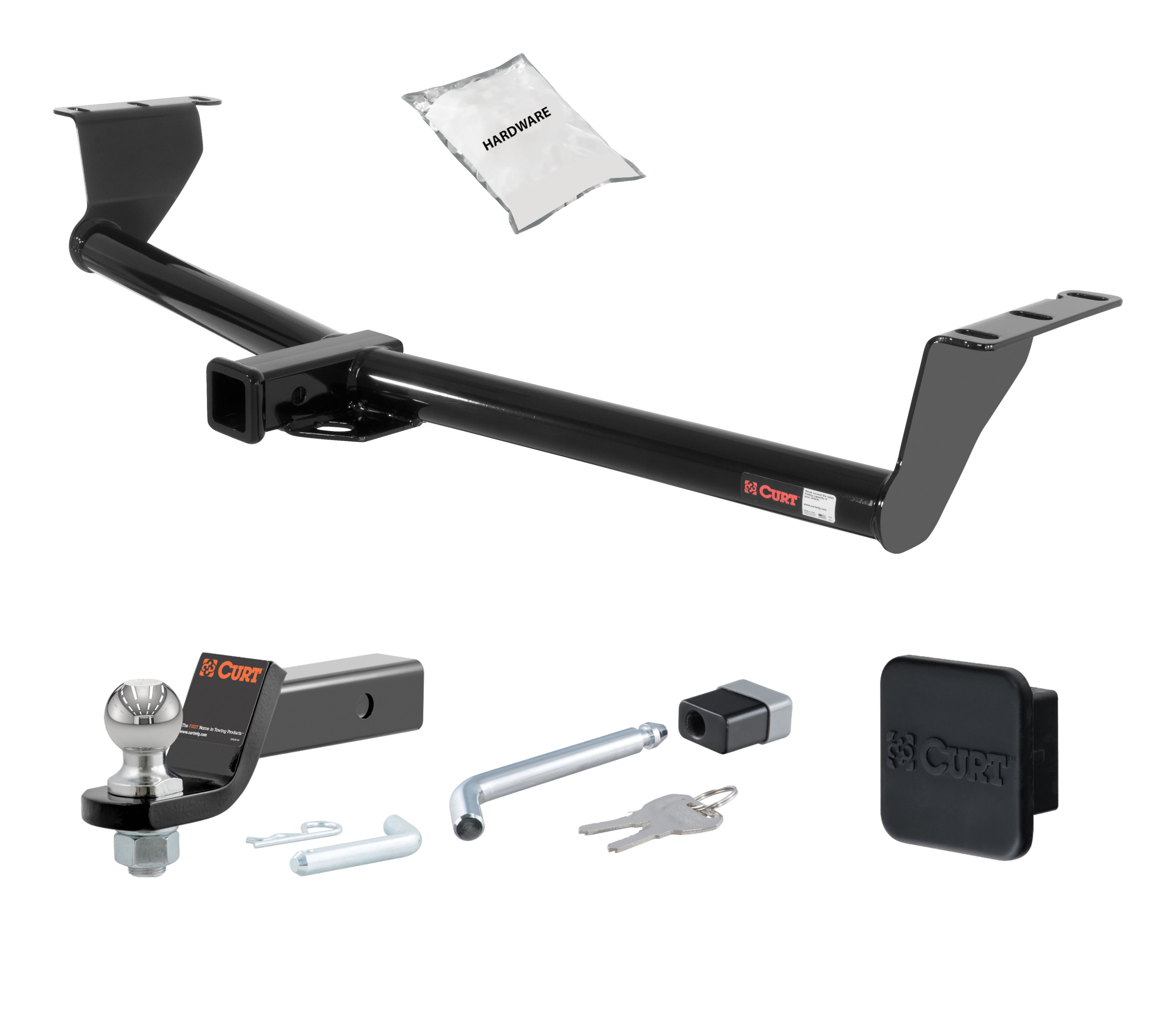 14 - 14 KIA Sedona 2in. CURT Trailer Hitch + Ball Mount + Cover + Lock Kit HWA1615 thumbnail 0