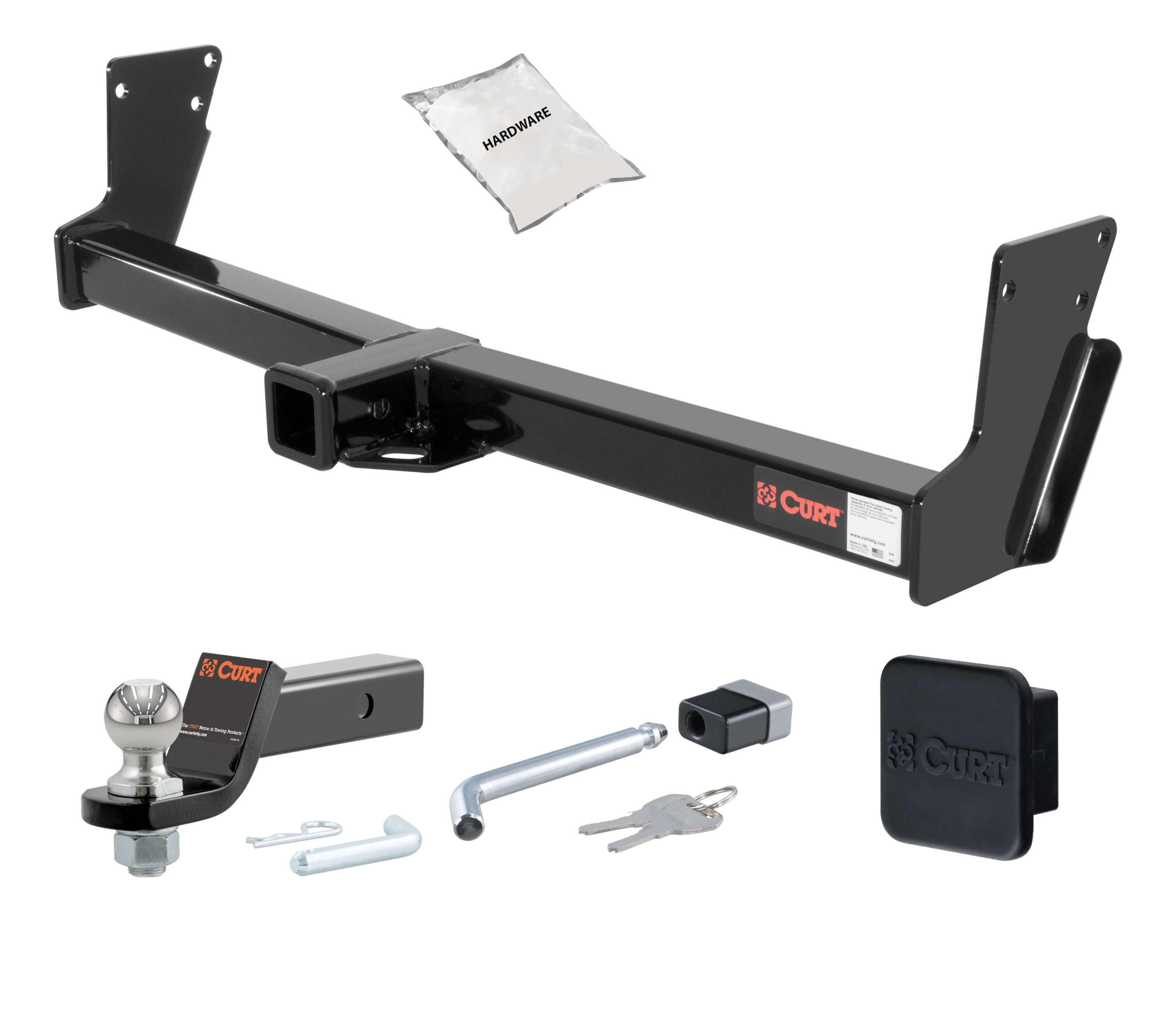 95 - 04 Chevrolet Blazer Down size 2in. CURT Trailer Hitch + Ball Mount + Cover + Lock Kit HWA264 thumbnail 0