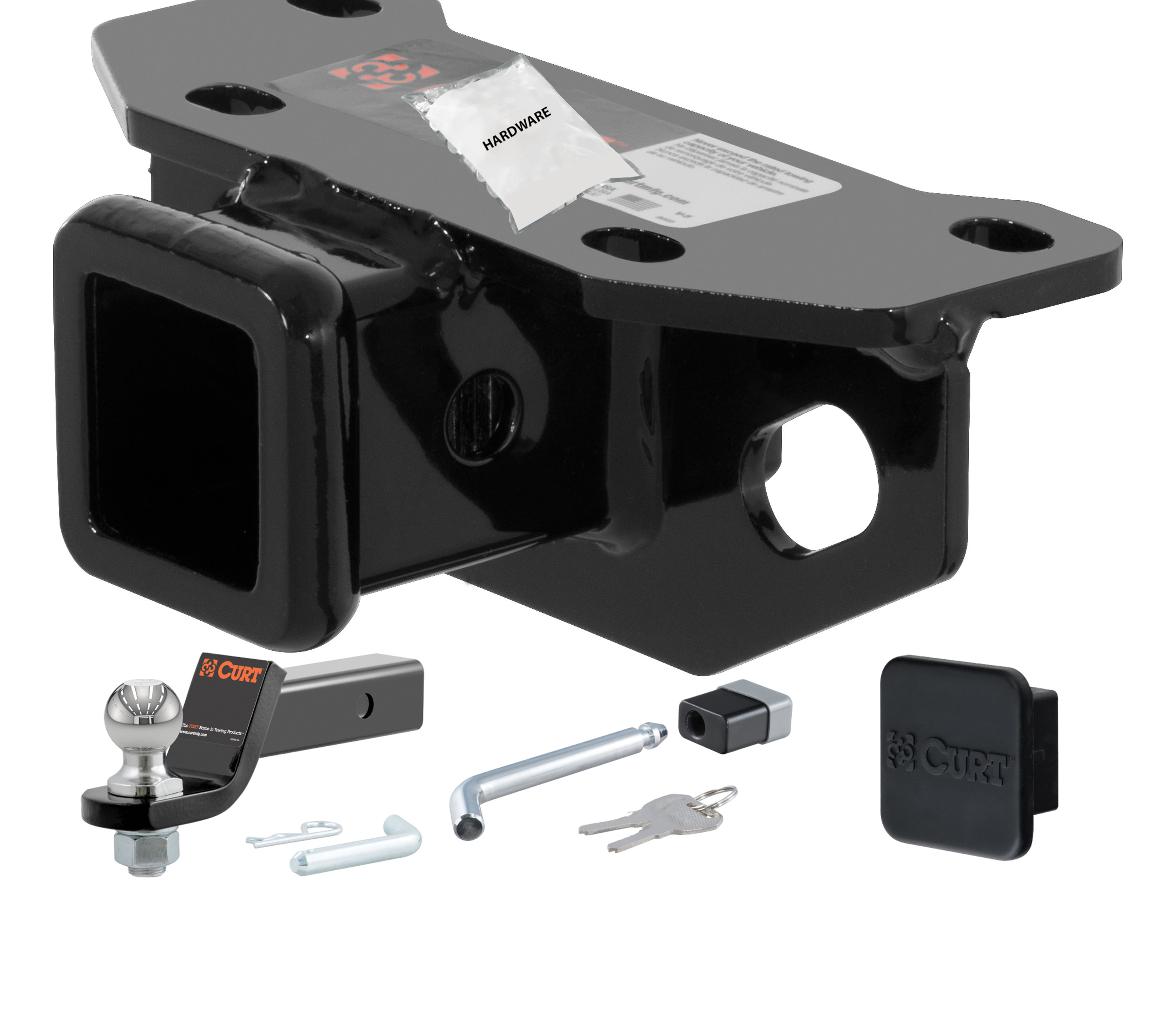 10 - 23 Lexus GX460 2in. CURT Trailer Hitch + Ball Mount + Cover + Lock Kit HWA1671 thumbnail 0