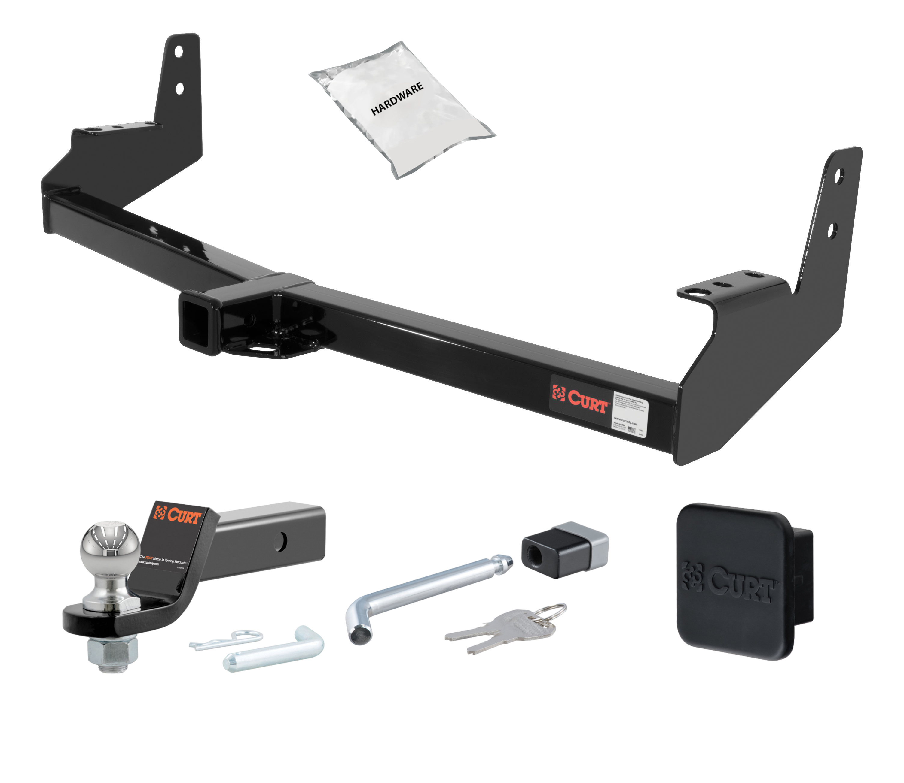 98 - 02 Lincoln Navigator 2in. CURT Trailer Hitch + Ball Mount + Cover + Lock Kit HWA1751 thumbnail 0