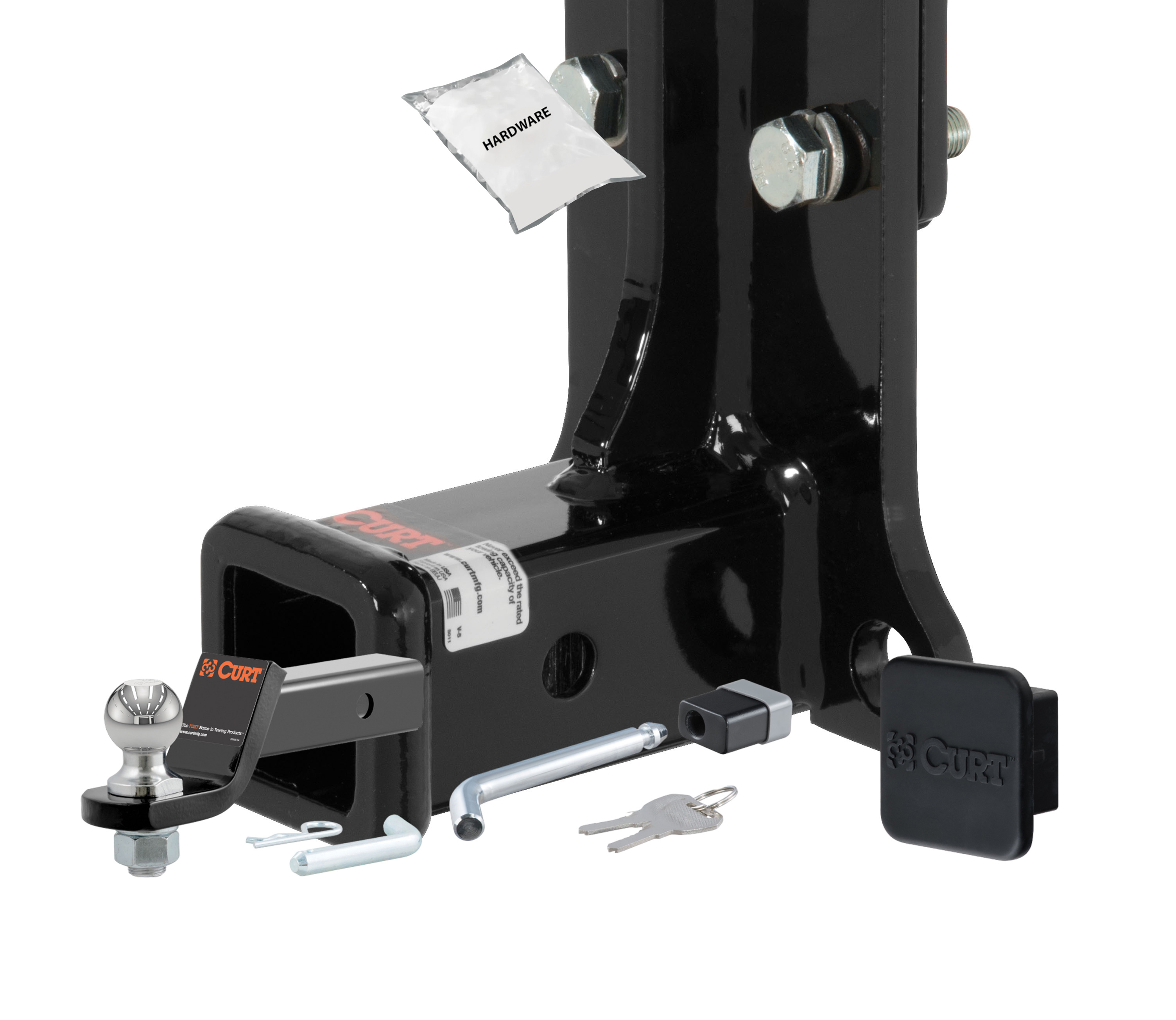 03 - 05 Mercedes-Benz ML350 2in. CURT Trailer Hitch + Ball Mount + Cover + Lock Kit HWA1905 thumbnail 0